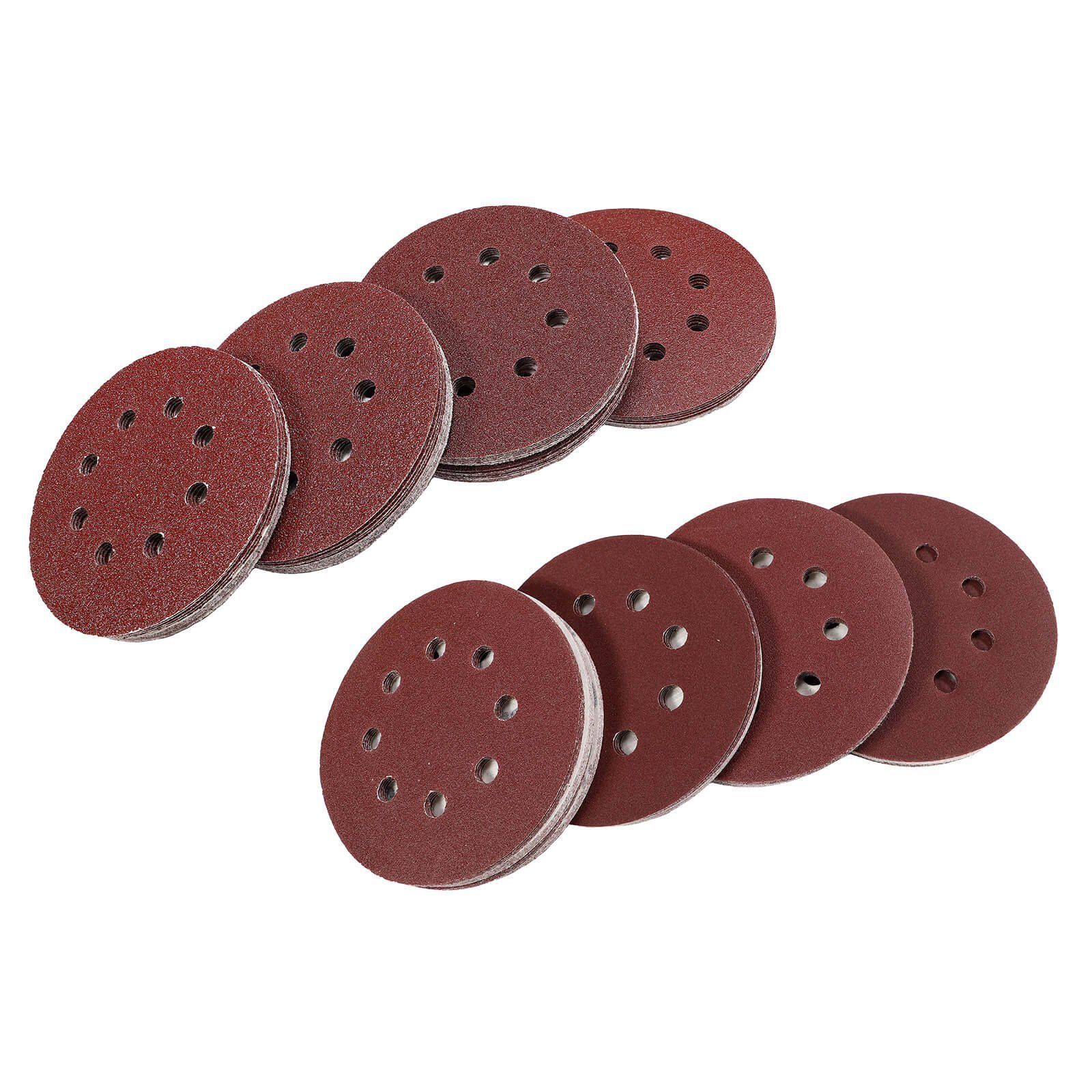 Thumbnail - Eckra Schleifscheibe 100 Klett Schleifscheiben 125mm gemischte Körnung Korn 40-220, (100 St), zur Holz und Metallbearbei...
