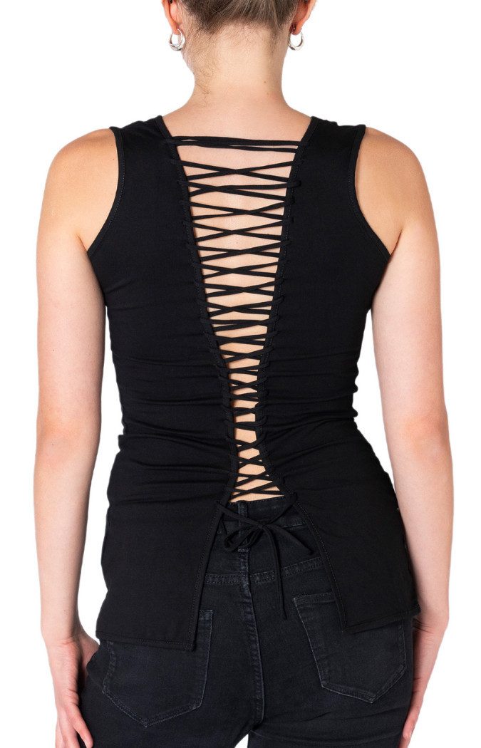 PANASIAM T-Shirt Ripped Top mit Cut-Outs günstig online kaufen