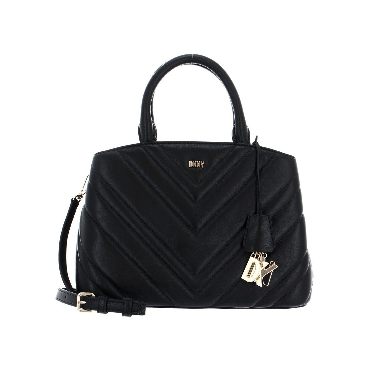 (1-tlg) Blk DKNY / Schultertasche schwarz Gold