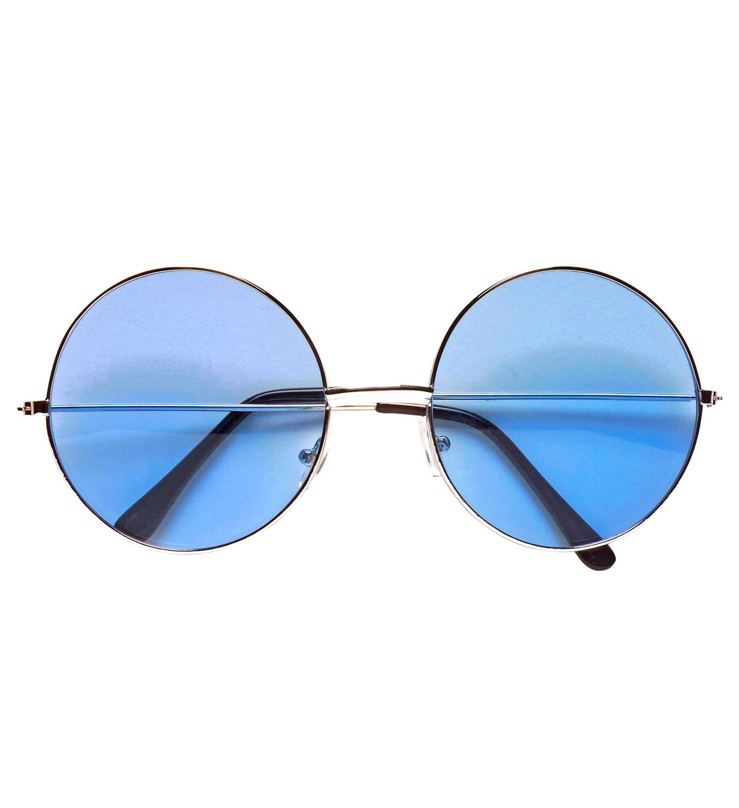 Widmann S.r.l. Verkleidungsmaske 'Hippie' Partybrille XL - Rund, Blau