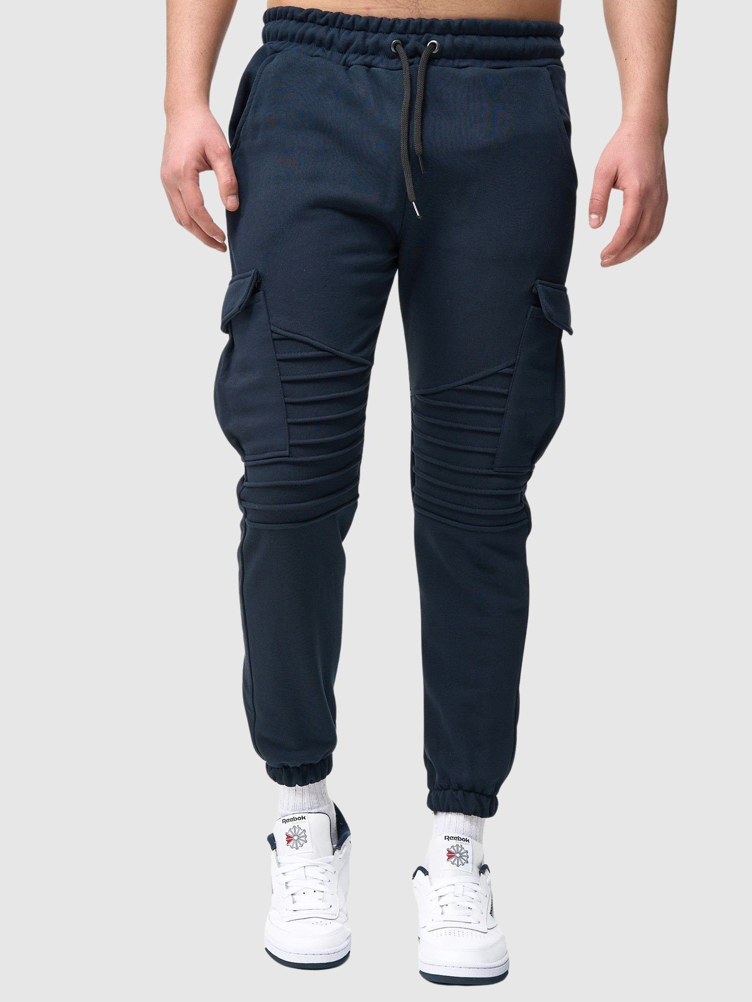 Casual Trainingshose Sweatpants Jogginghose Navy Herren Männer 1-tlg) hose Fitness Trainingshose Jogginghose Kayna Cargo John Sport Freizeit (Sporthose Sweatpants,