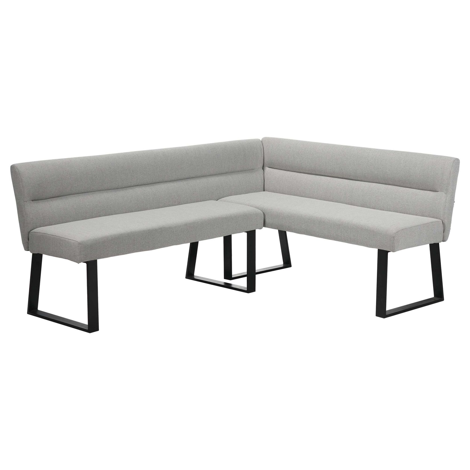 OTTO home Essbank Ivanna, schwarzes Metallgestell, Webstoff Bezug, Breite 193/152