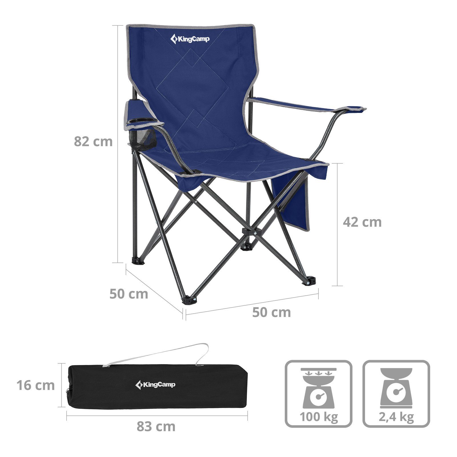 KingCamp Campingstuhl Camping Stuhl Tanger Faltstuhl günstig online kaufen