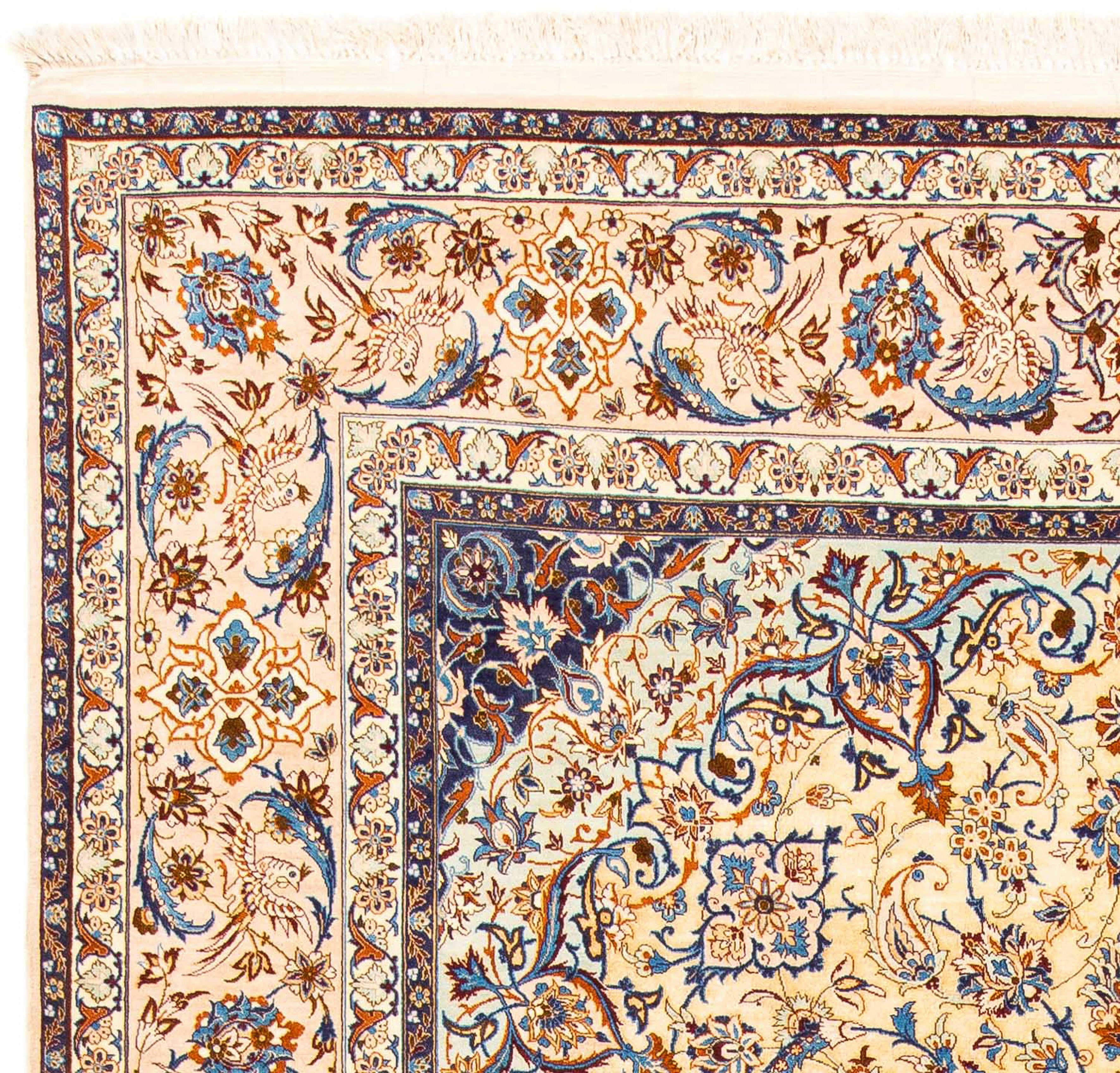 Orientteppich Perser - 310 6 morgenland, cm Zertifikat Höhe: mit Wohnzimmer, beige, - Handgeknüpft, mm, - Premium rechteckig, Isfahan Einzelstück 206 - x