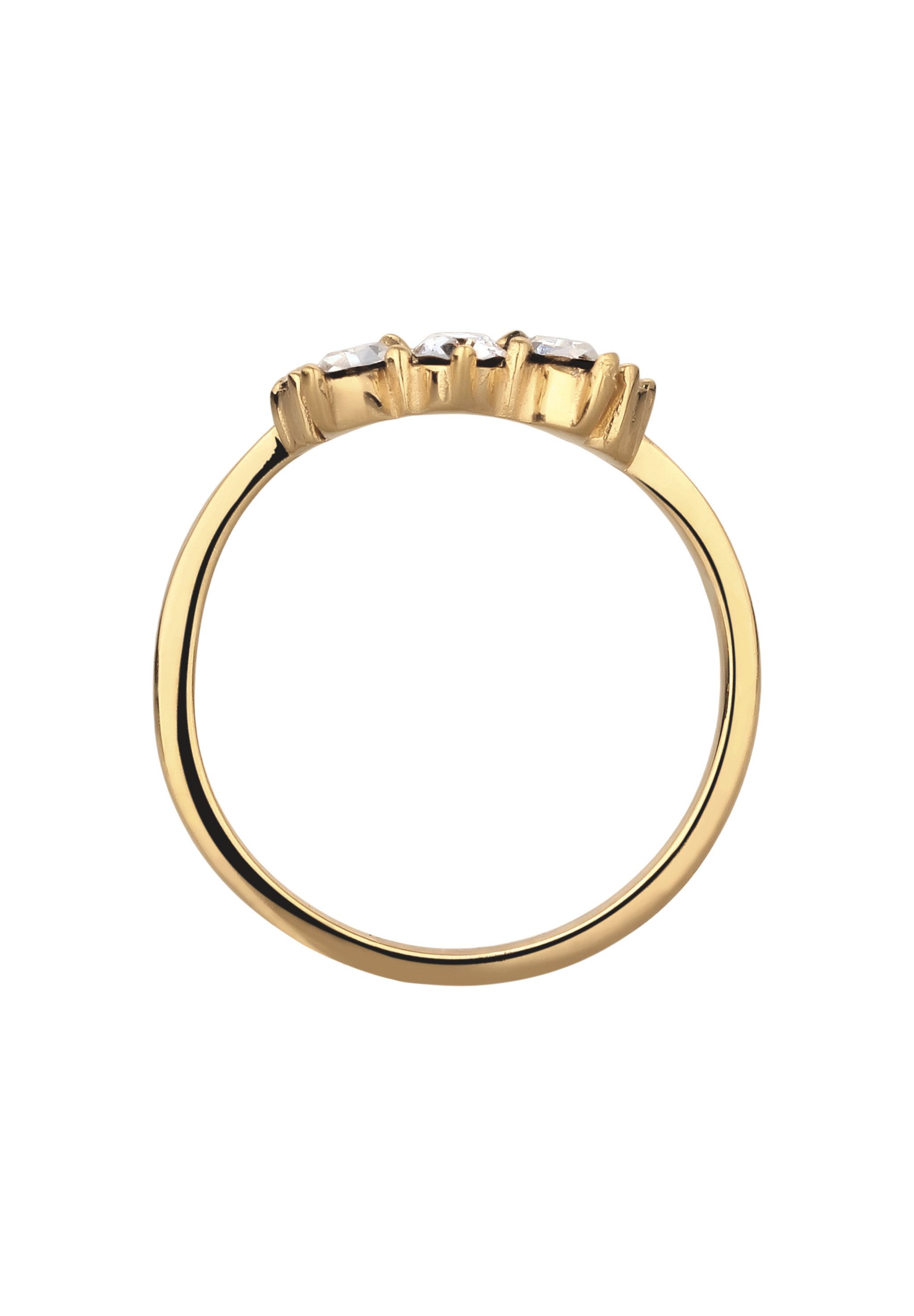 Elli Fingerring Krone mit Kristallen von Swarovski® 925 Sterling Silber – Bild 3 von 5