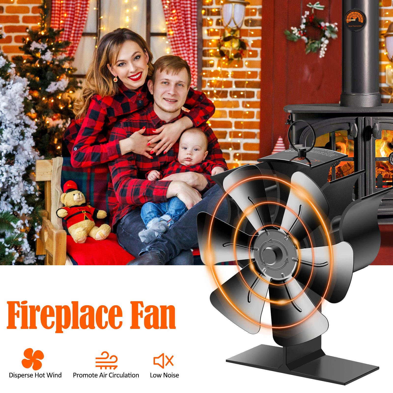 BlingBin Kaminventilator 6 Flügel Ofenventilator Leiser günstig online kaufen