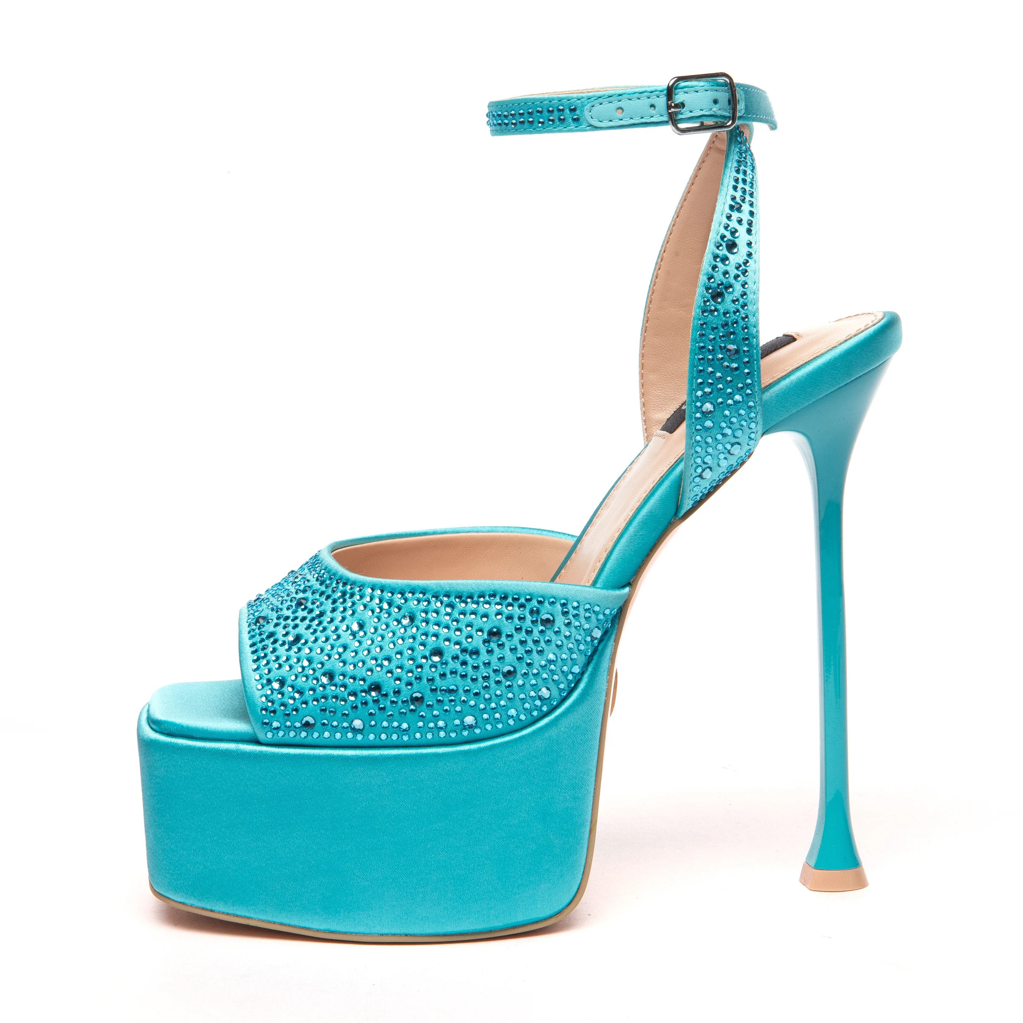 Giaro GALA High-Heel-Sandalette 15 cm Absatzhöhe, 5 cm Plateau, Strass