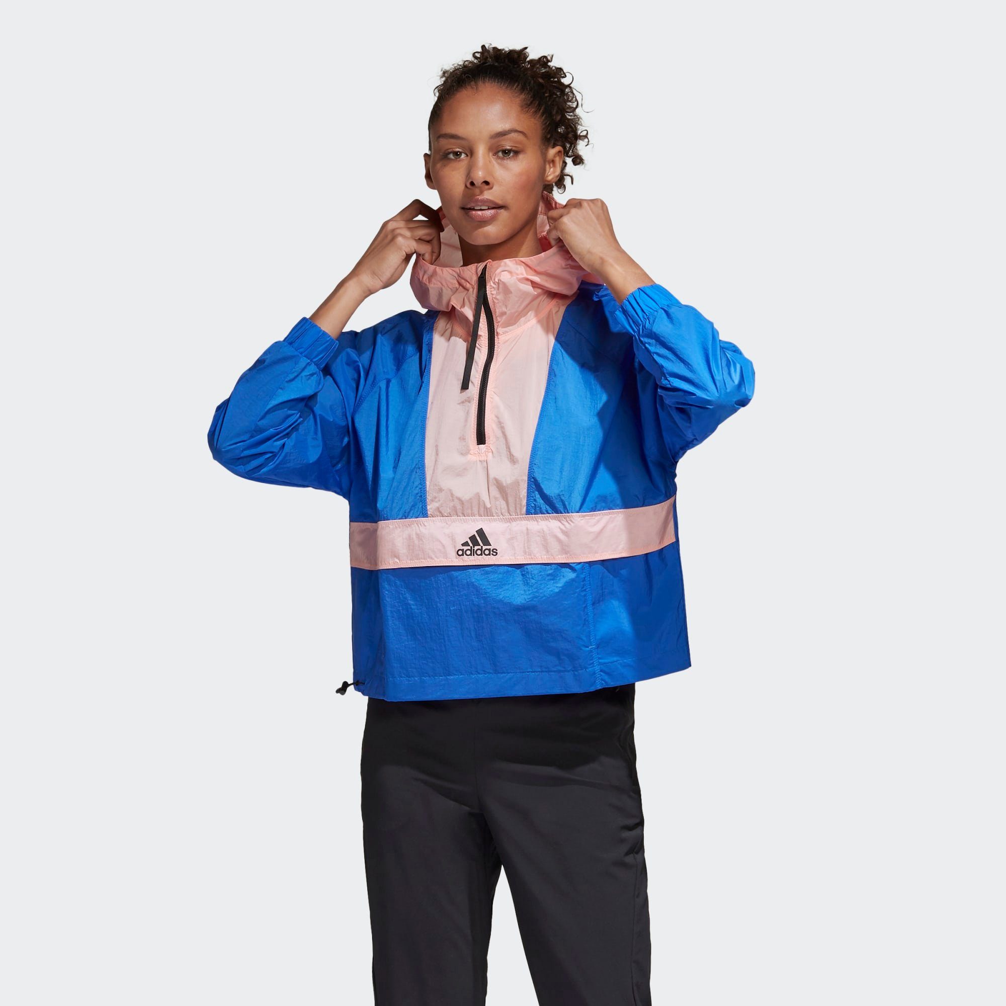 adidas crop windbreaker