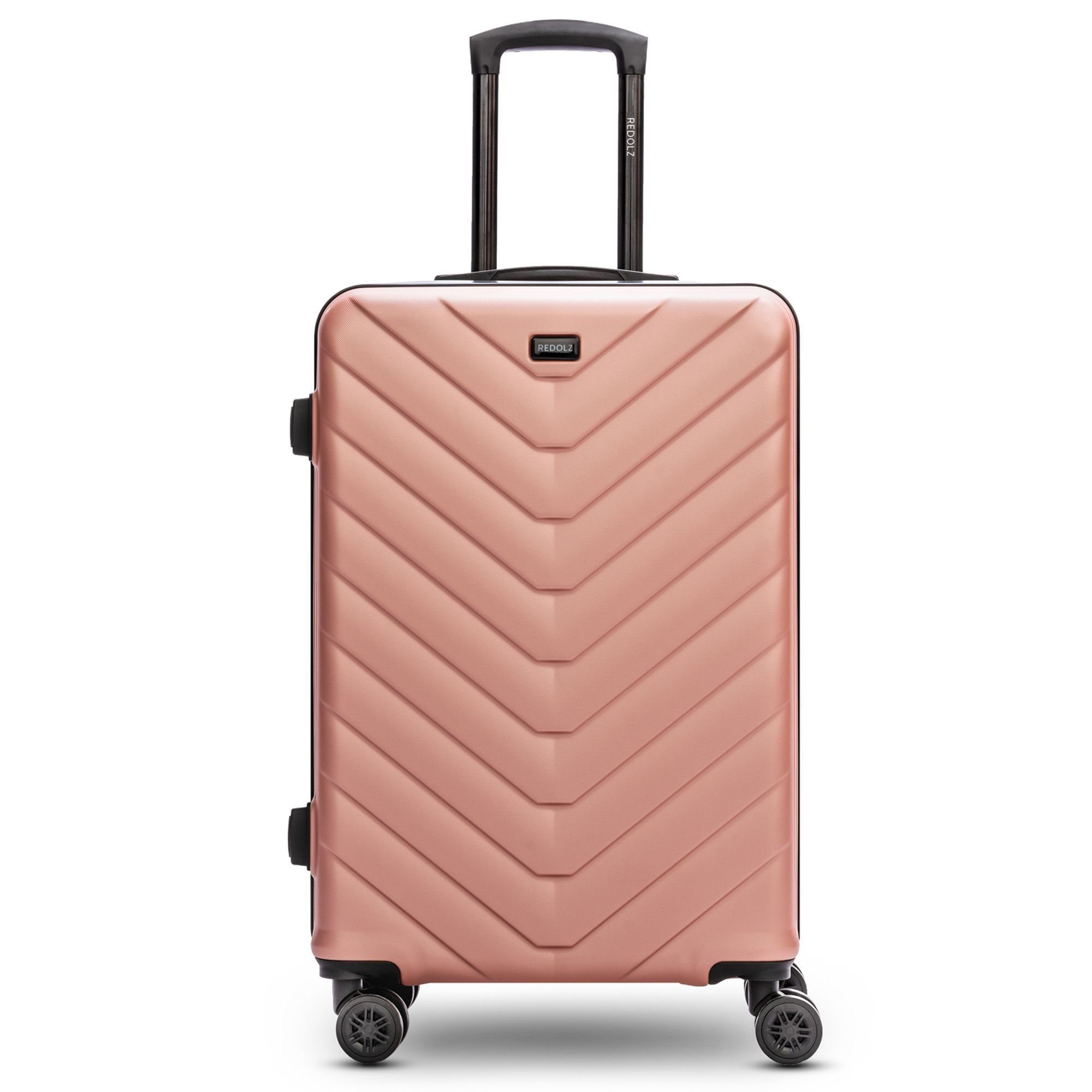 Redolz Hartschalen-Trolley Essentials Rollen, 07, rose ABS 2 4