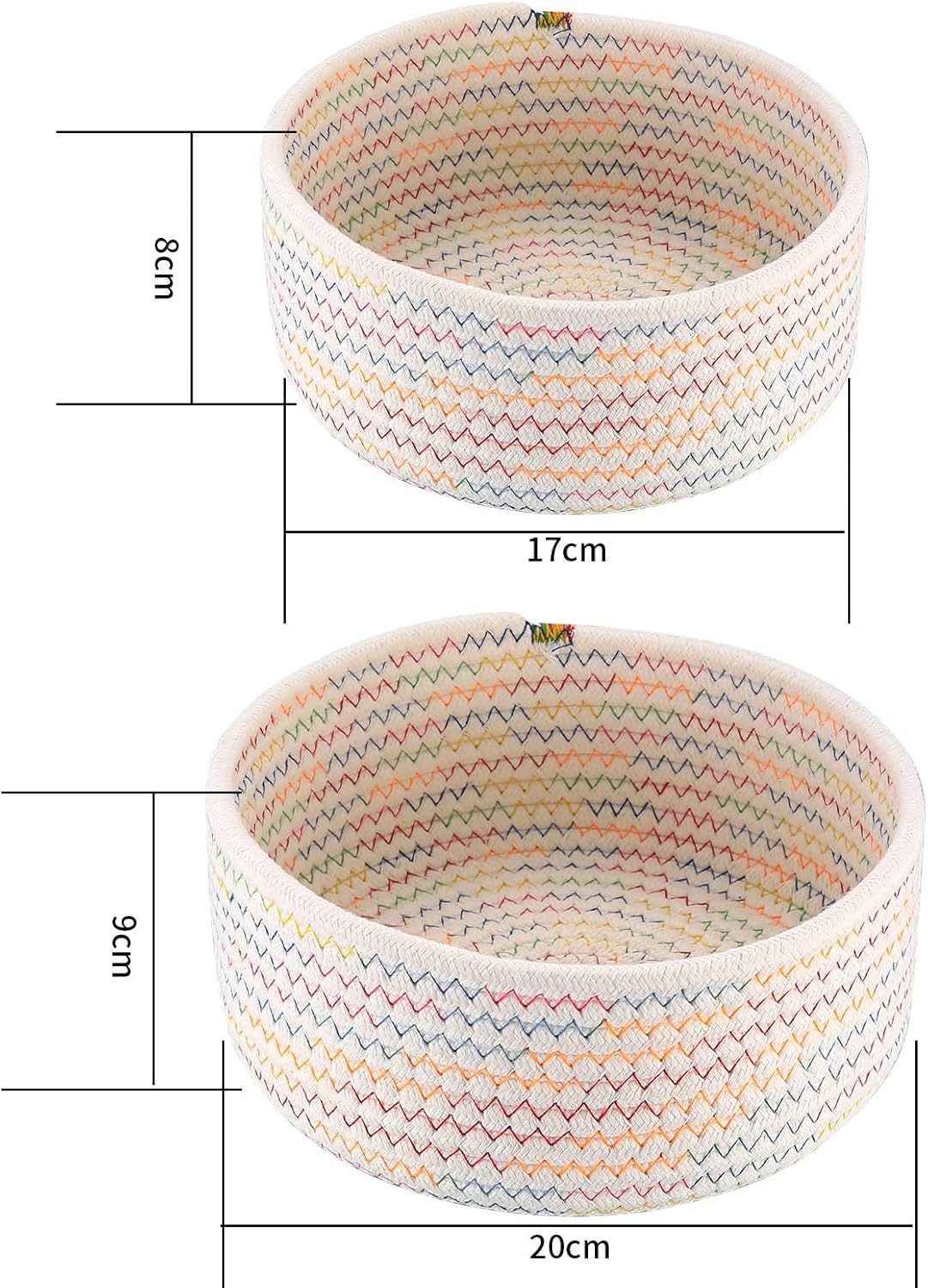 Coonoor Aufbewahrungskorb Baumwollseil Geflochten 2er Set, Aufbewahrung Kör günstig online kaufen