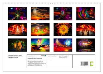 CALVENDO Wandkalender Unsere Welt voller Geheimnisse - Digitale Kunst (Premium, hochwertiger DIN A2 Wandkalender 2023, Kunstdruck in Hochglanz)