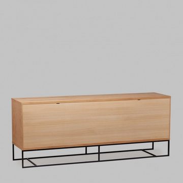 Woodman Sideboard Ende, teilmassiv, Metallfüße, Breite 188 cm
