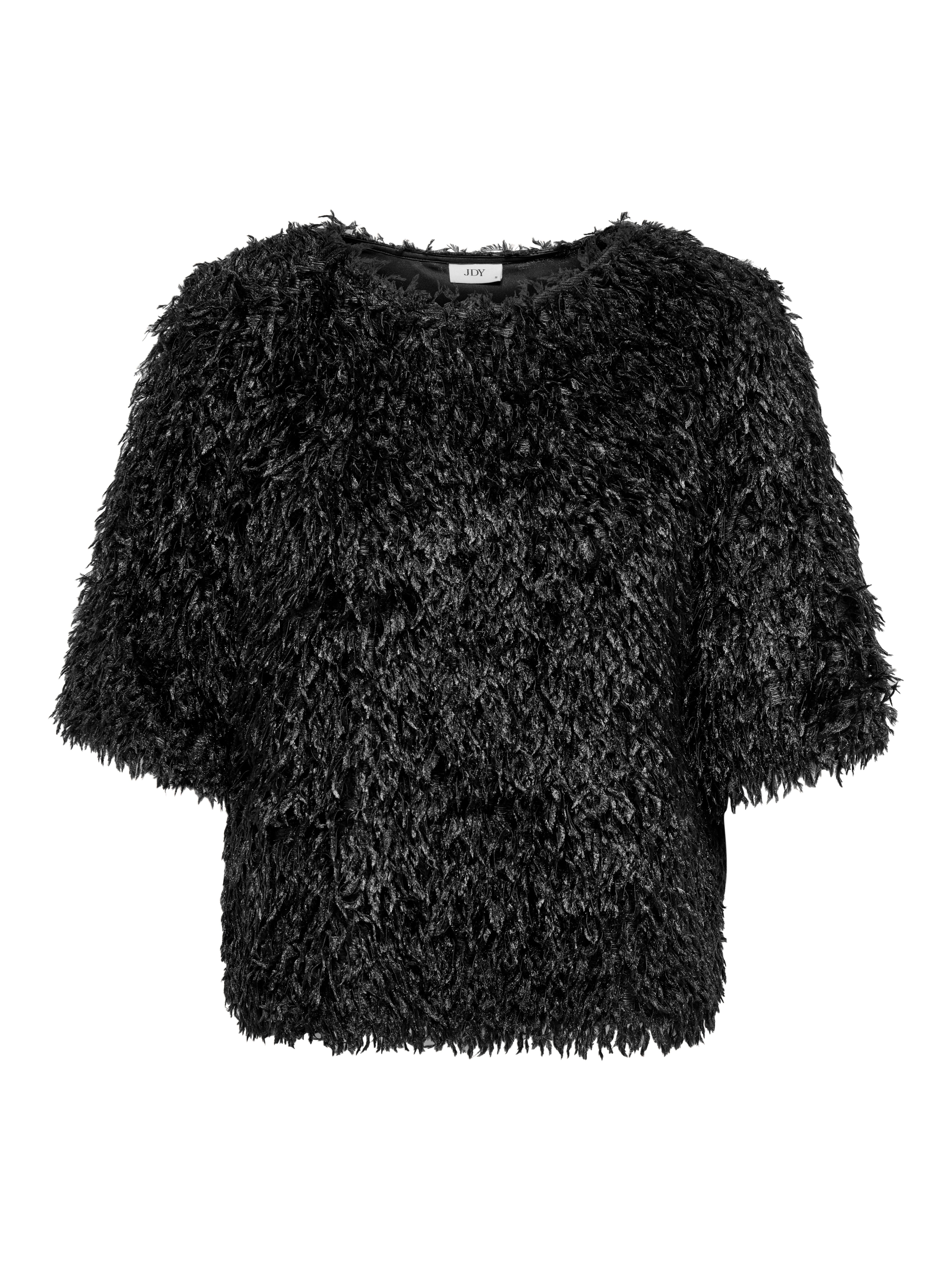 JDY Kurzarmshirt JDYMARTA LIFE 2/4 TOP JRS NOOS Kunstfaser