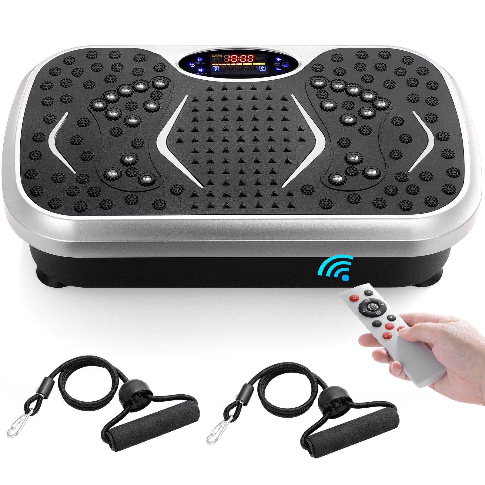 TLGREEN Vibrationsplatte 99 Stufen 5 Trainingsprogramme,Kompaktes Design, Leiser Motor, 99 Intensitätsstufen, Fitness Vibrationsboard für Zuhause, Fettverbrennung & Muskelaufbau