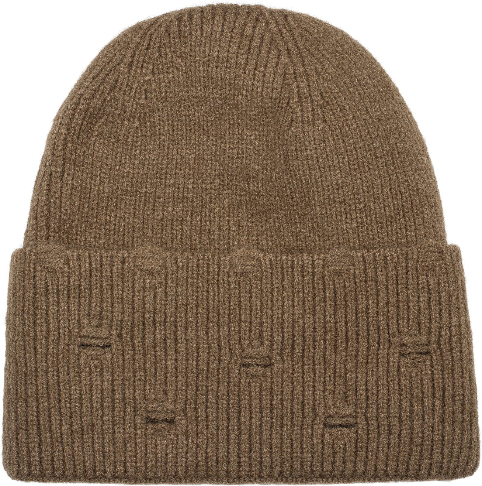 Strickmütze Strickmütze mit Rippenmuster und Rissen
