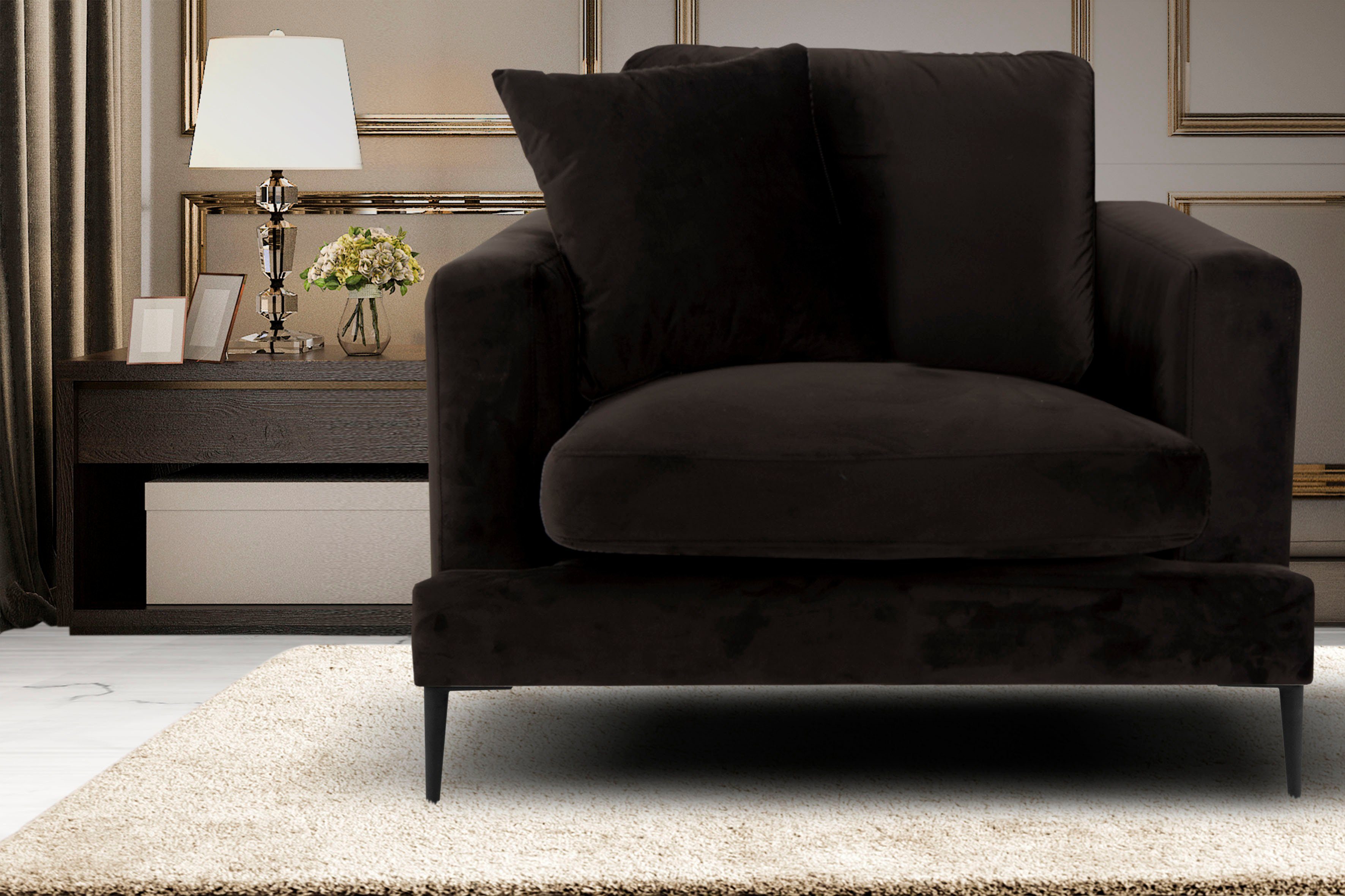 Leonique Sessel "Cozy Loungesessel, Designersessel, Maße B/T/H: 91/97/80 cm günstig online kaufen