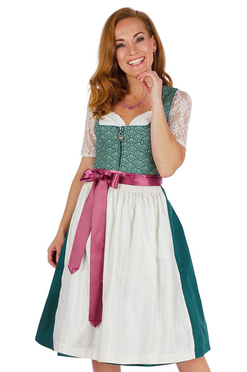 MarJo Dirndl Midi Dirndl 2tlg. - JILL - flaschengrün/creme günstig online kaufen