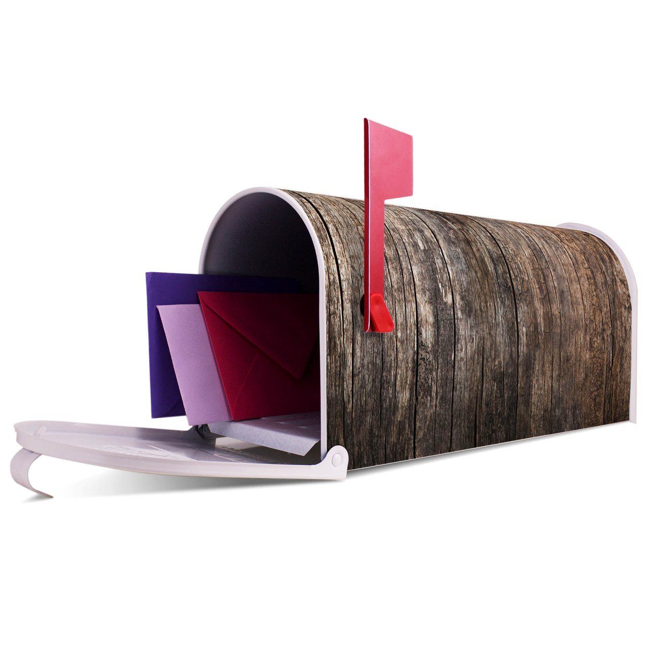 banjado Amerikanischer Briefkasten Altes Holz 22 x original x 17 Briefkasten, aus USA), Mailbox 51 (Amerikanischer Mississippi weiß cm