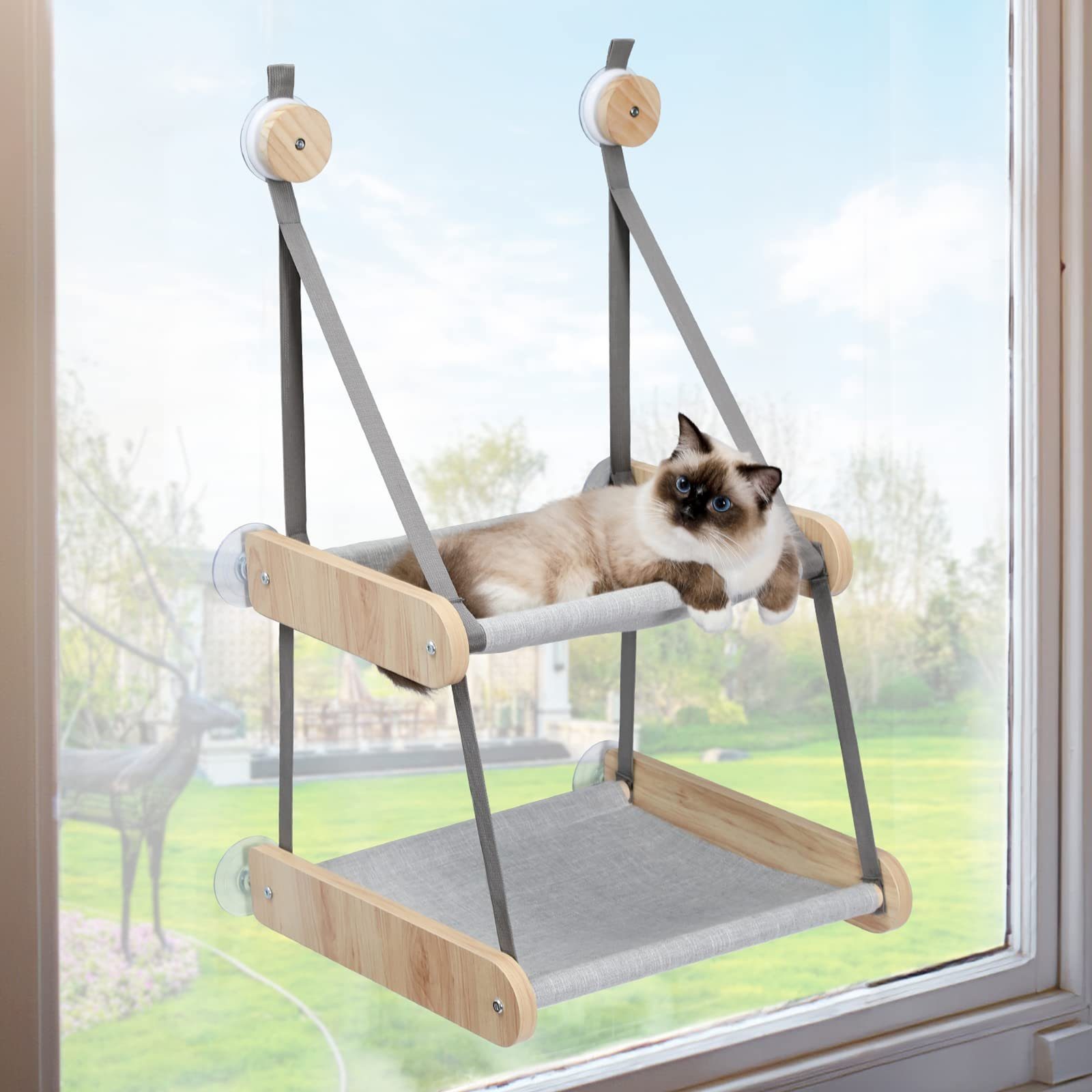 Purpurra Katzen-Hängematte Katzenfensterliege, Single / doppel günstig online kaufen