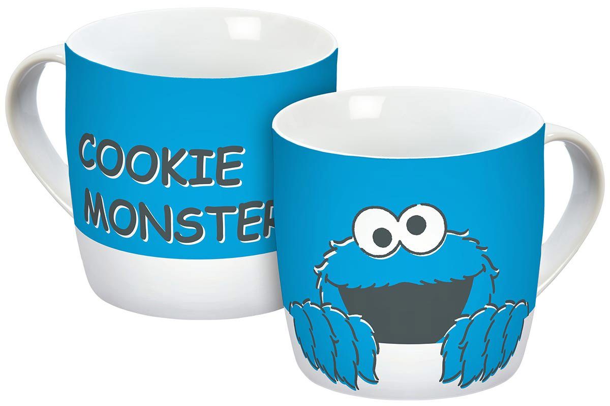 Geda Labels GmbH Tasse Tasse Sesamstraße Krümelmonster 300ml, Porzellan