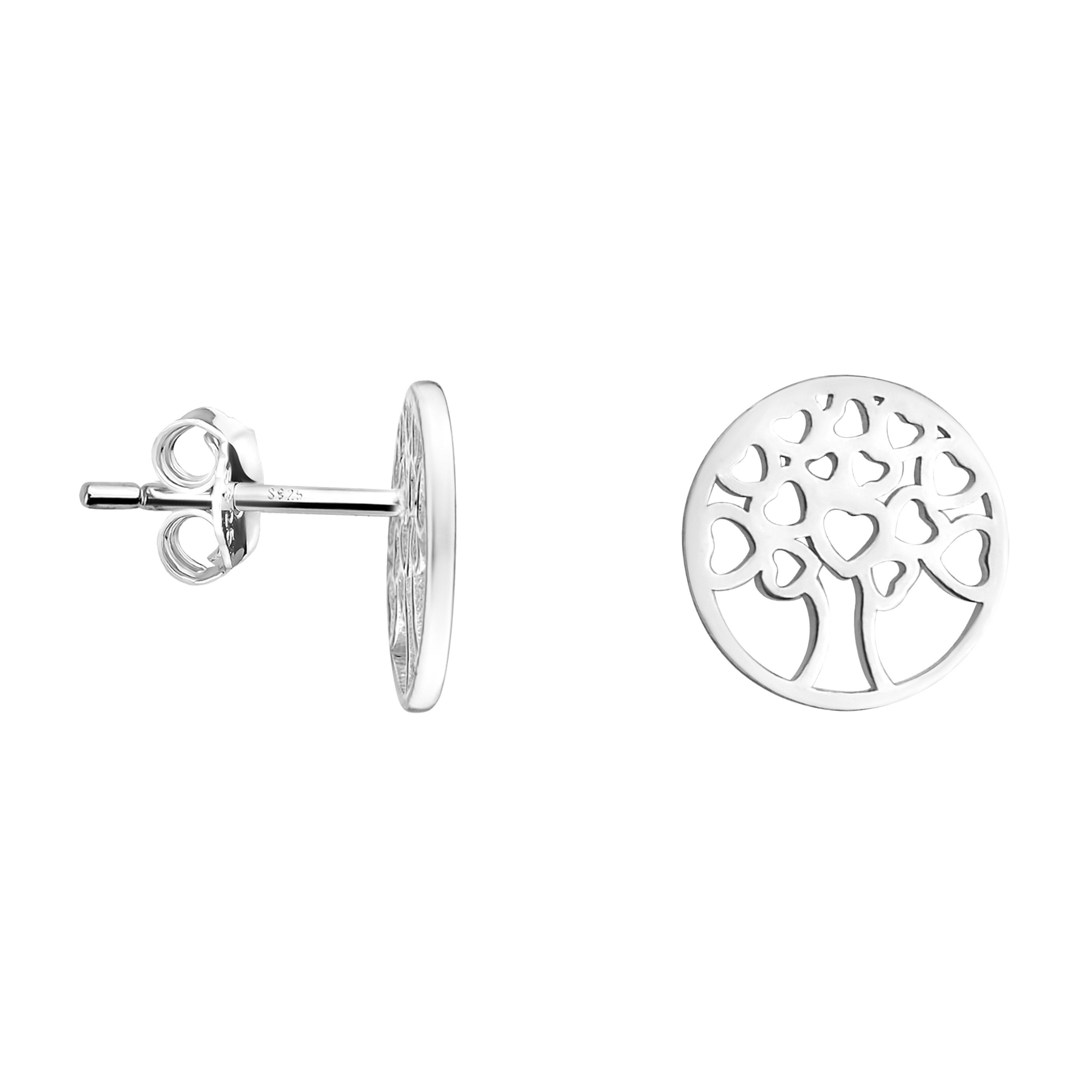 Damen Ohrstecker Silber Paar 925 Schmuck Baum des Sofia Lebens, Milani