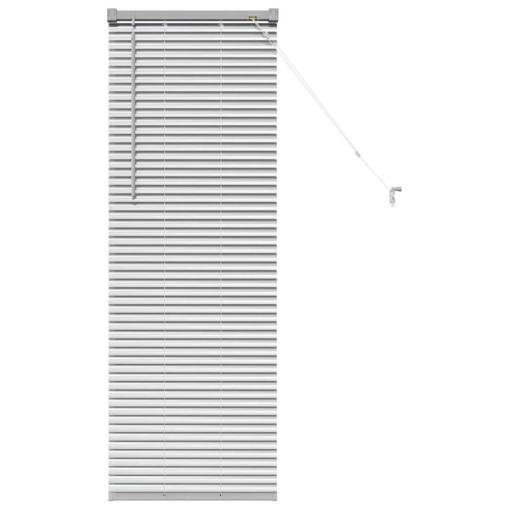 Rollo Fensterjalousie mit Vorhängen Silber Aluminium, günstig online kaufen