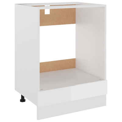 DOTMALL Herdumbauschrank Herdumbauschrank Hochglanz-Weiß 60x46x81,5 cm Holzwerkstoff