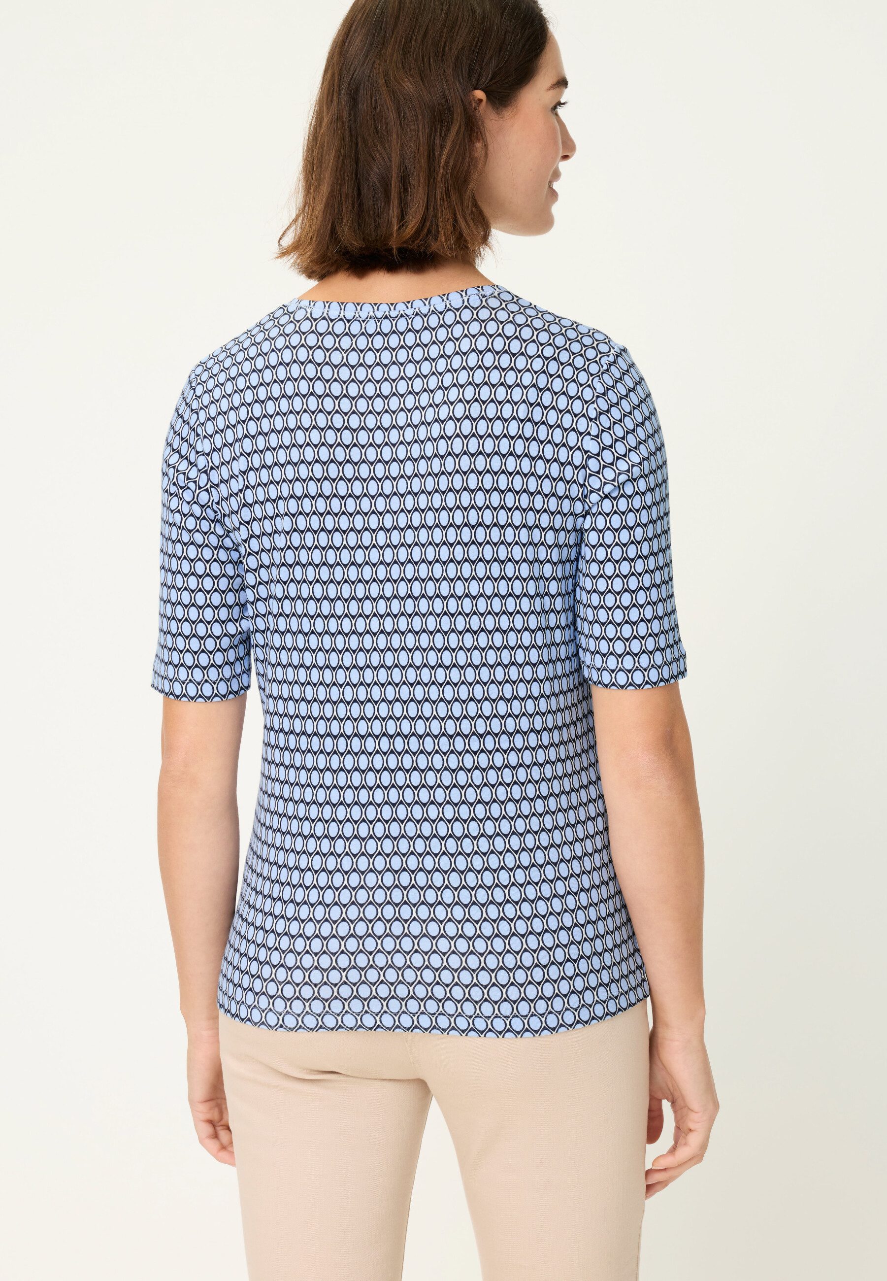 Olsen T-Shirt mit Allover-Dessin günstig online kaufen