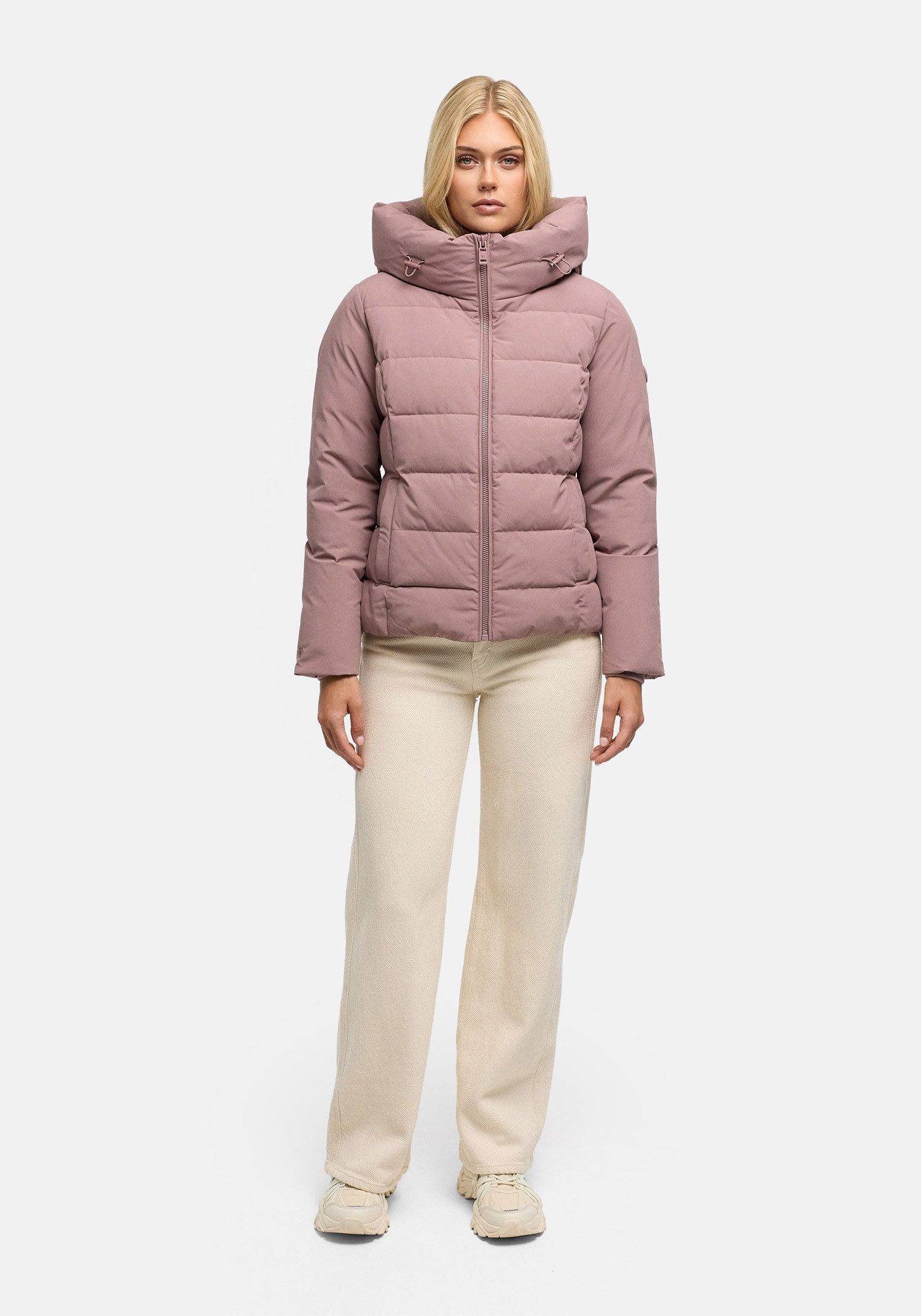 Marikoo Winterjacke Akiliaa Warme Winterjacke mit Kapuze und taillierter Passform