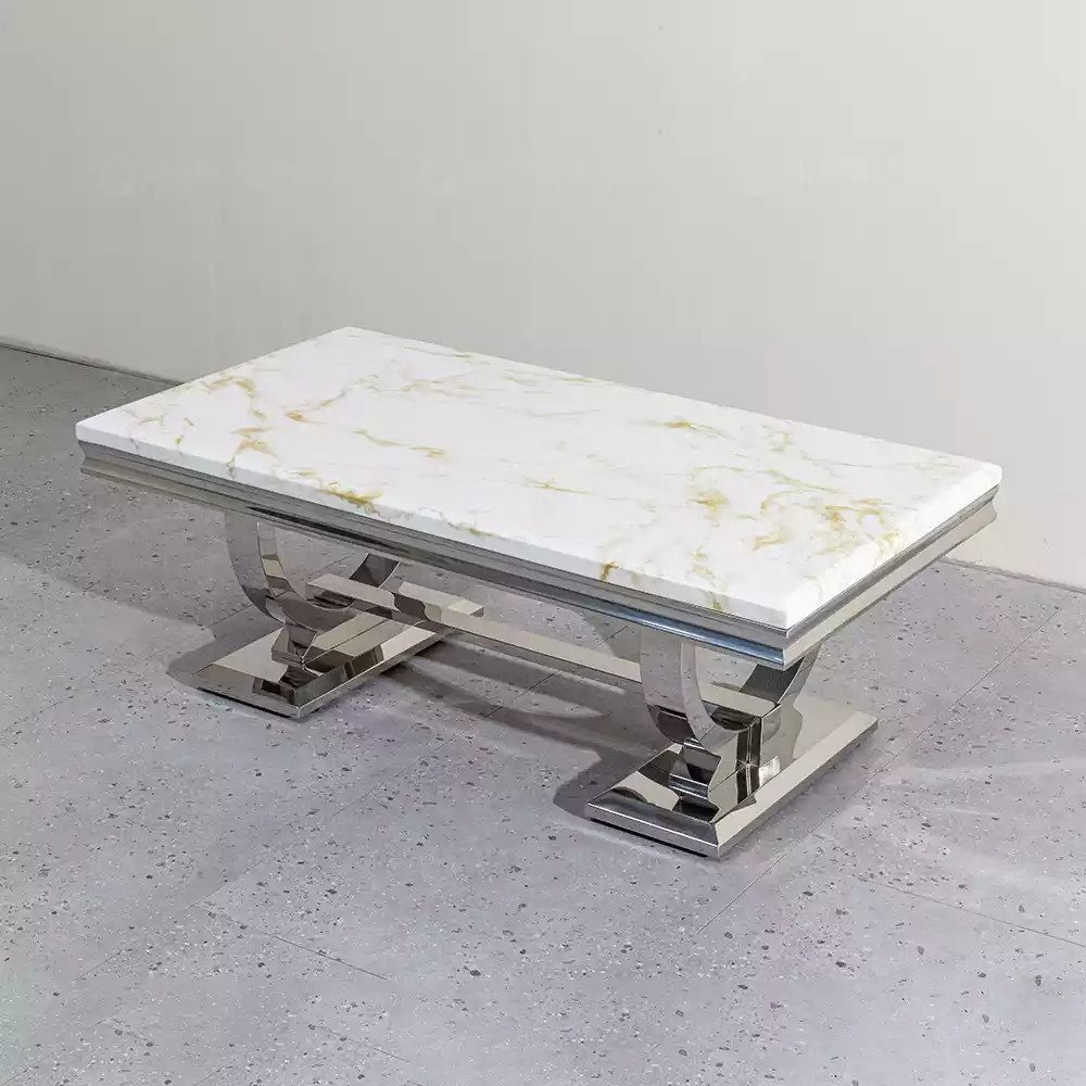 JVmoebel Couchtisch Edelstahl Couchtisch mit modernem Design für stilvolle Wohnräume (1-St., 1x Couchtisch), Made in Europa