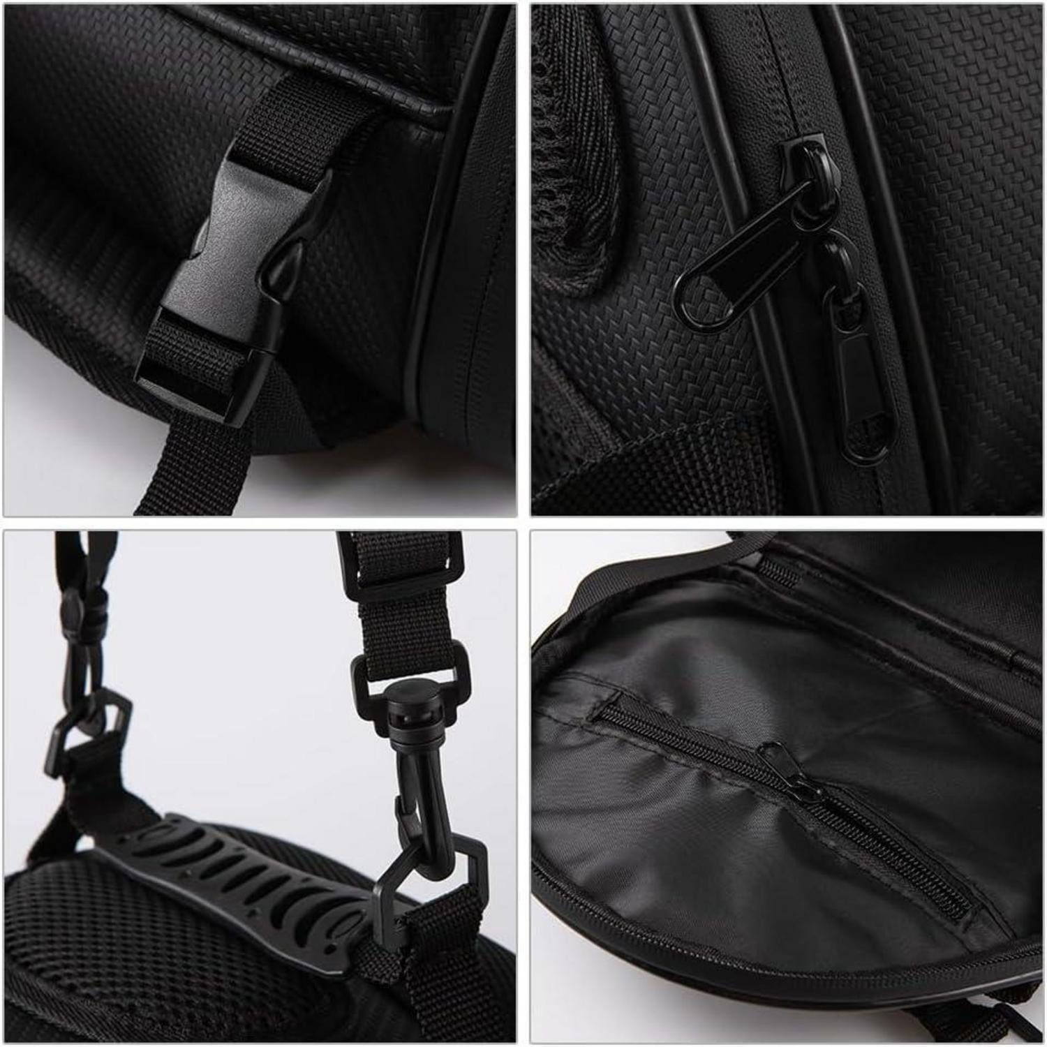 LuxusKollektion Satteltasche Motorrad Hecktasche Satteltasche Tankrucksack Kohlefaser Schwarz – Bild 2 von 5