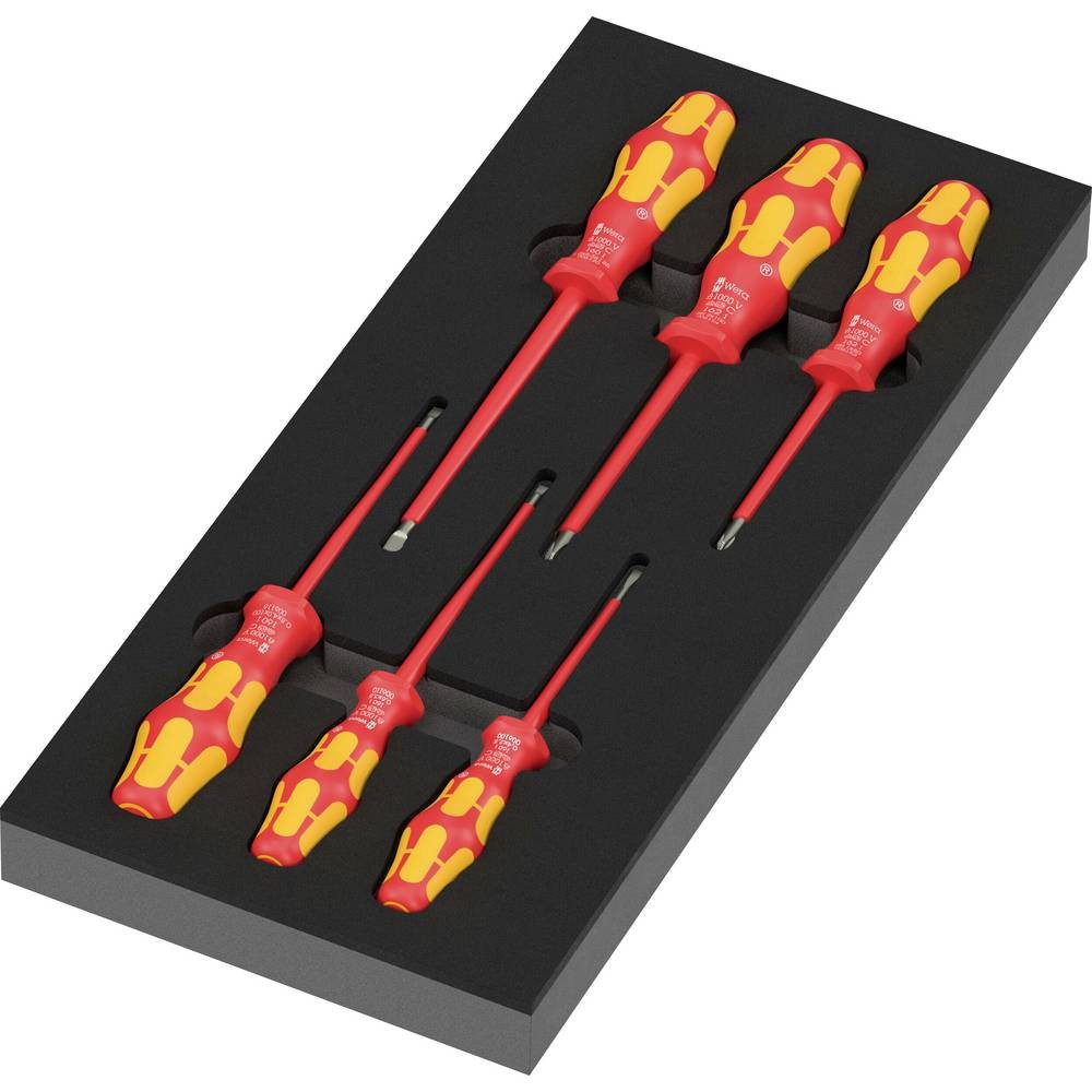 Wera Schraubendreher 97110 Serie 100 VDE Set 1 Werkstatt Schraubendreher-Set Schlitz, PH