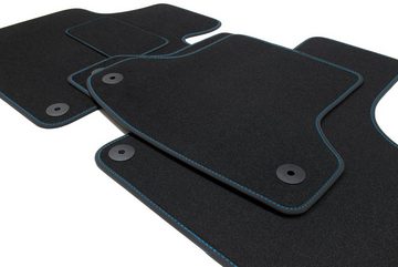 teileplus24 Auto-Fußmatten V419 Velours Fußmatten kompatibel mit Hyundai Tucson 2 TL 2015-2020