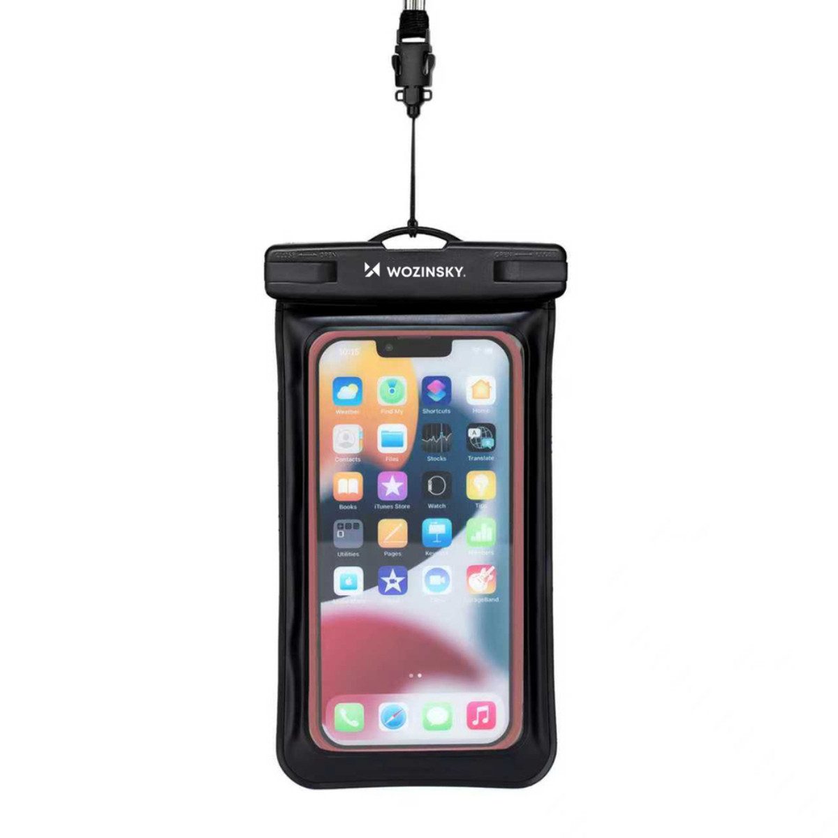 Wozinsky Handyhülle WWE-01, Wasserdichte Handyhülle mit Armband 0,3 mm PVC ABS Verschluss