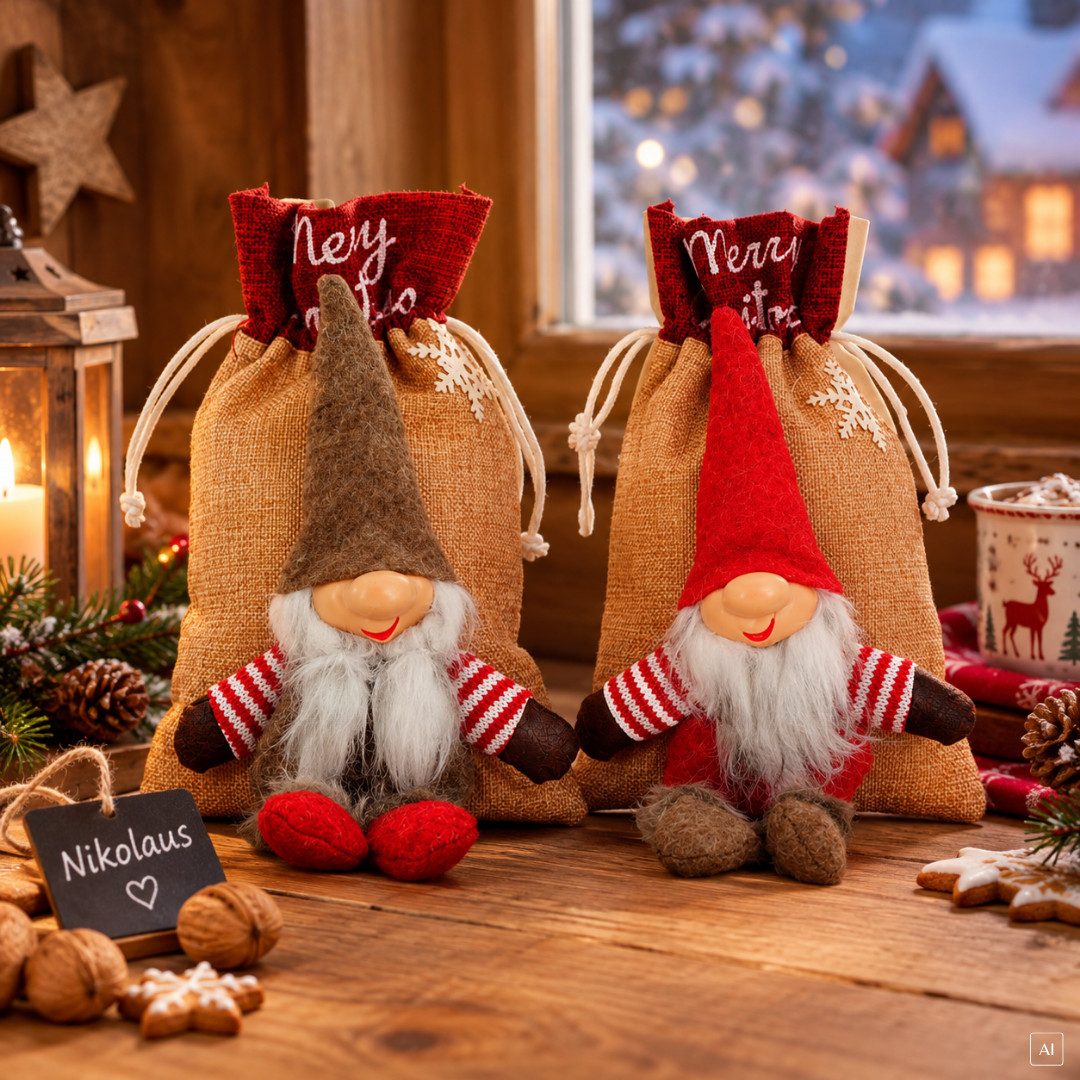 abc HOME Wichtel Geschenksäckchen, (Set, 2tlg)