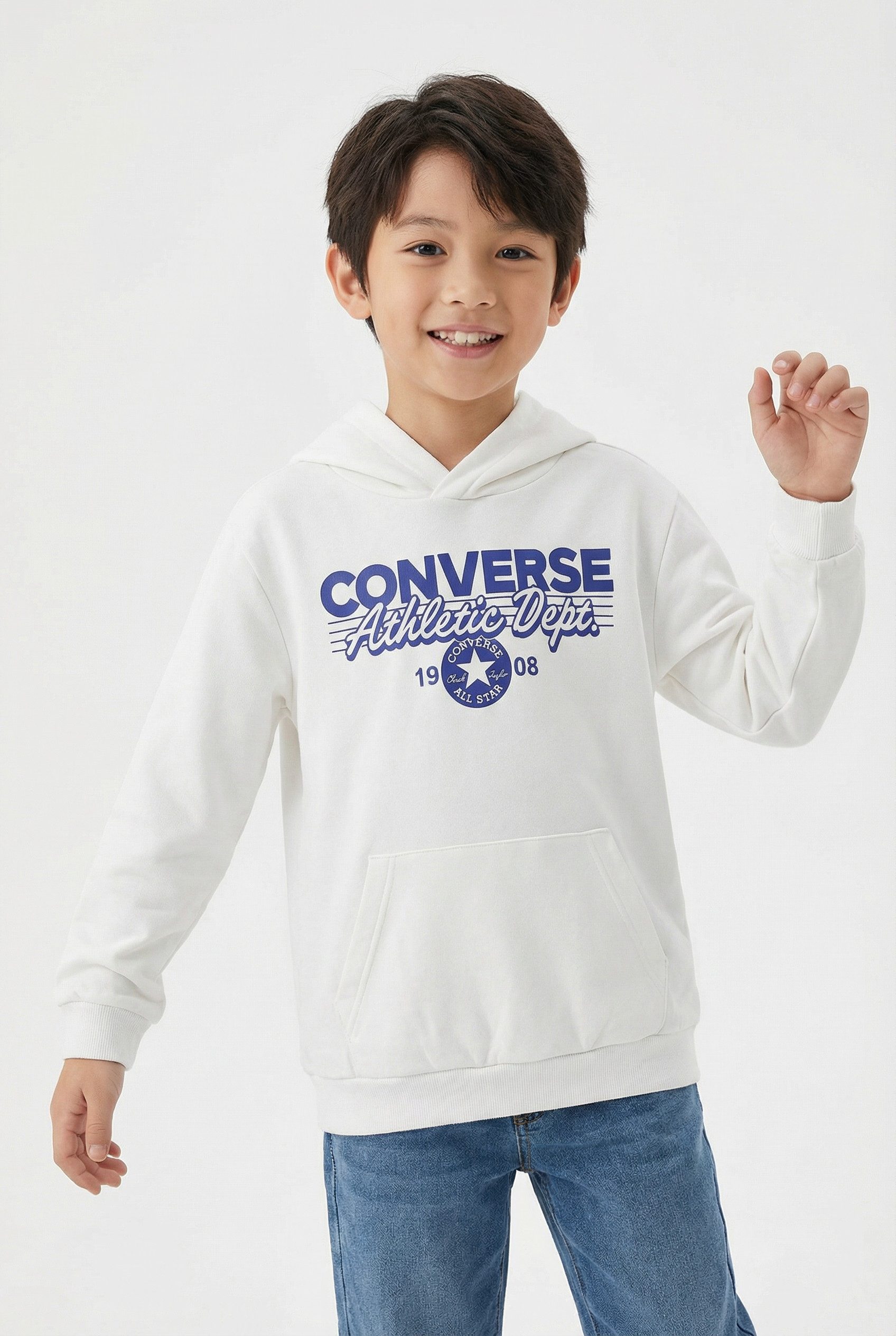 Converse Kapuzensweatshirt CNVB BLEACHER ATHLETIC PO HOOD für Kinder und Jugendliche, sportlicher Stil