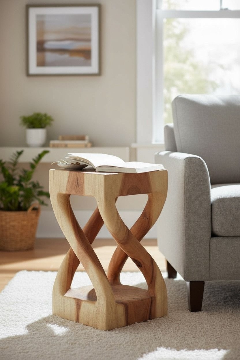 FaHome Beistelltisch Holz: Handgefertigter, Vielseitiger & Hochwertiger Hol günstig online kaufen