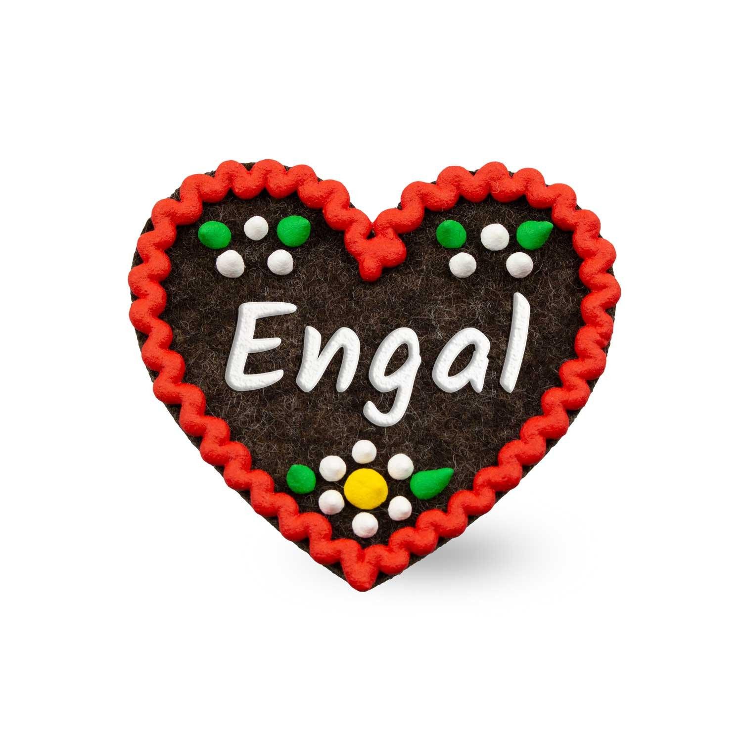 Bavariashop Brosche Filzherz-Anstecker "Engal"