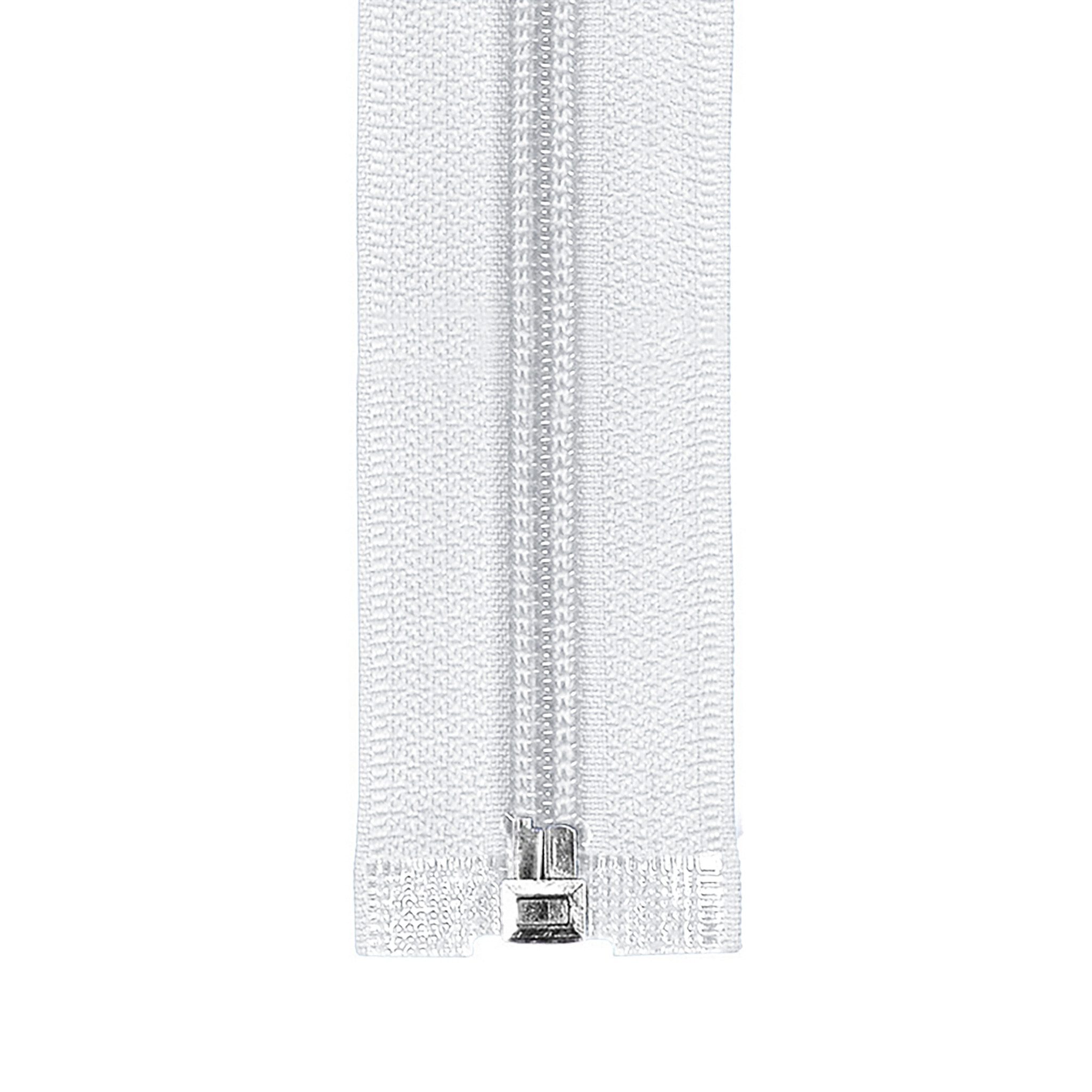 maDDma Reißverschluss Reißverschluss 1 Stk. Spiralreißverschluss 5mm 60cm teilbar Kunststoff, weiß