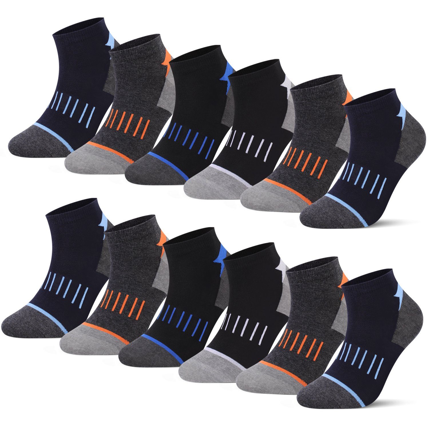 Herren L&K Sportsocken aus Baumwolle Sneaker Socken (10er-Pack) 2303