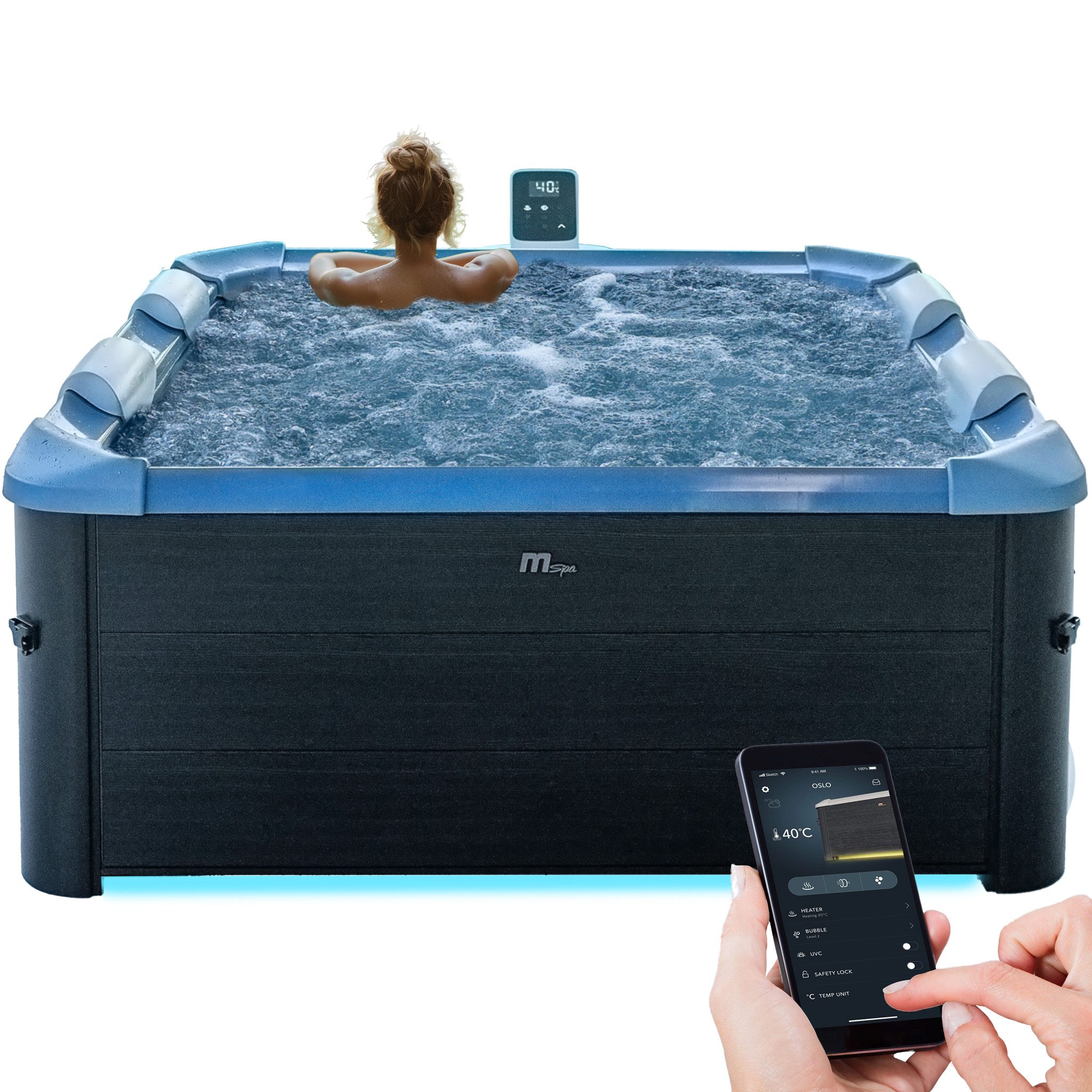 mSpa Whirlpool Whirlpool Frame Oslo F-OS063W für 6 Personen, (Whirlpool out günstig online kaufen