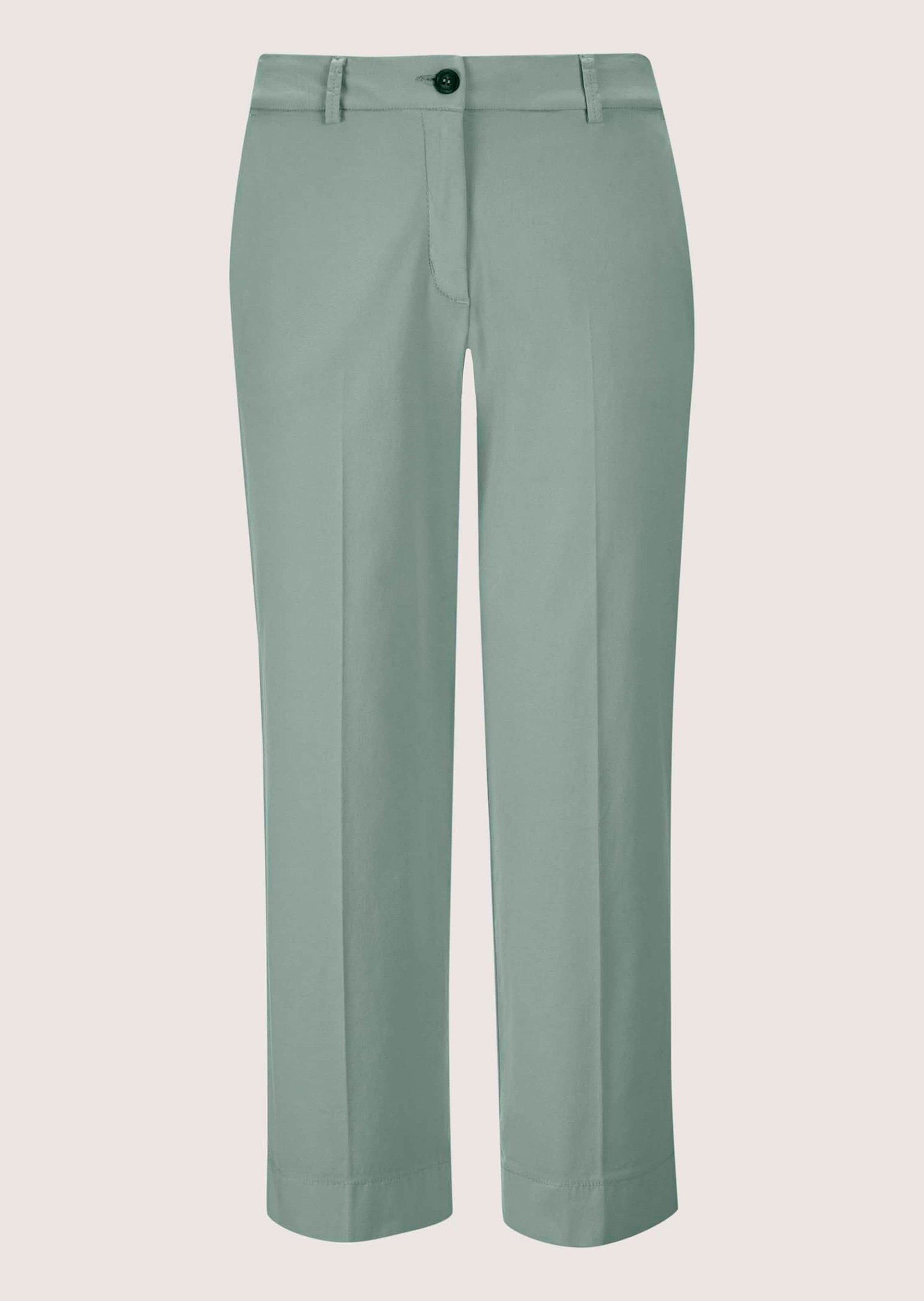 Caprihose Weite 7/8-Hose, Bügelfalten, Baumwolle