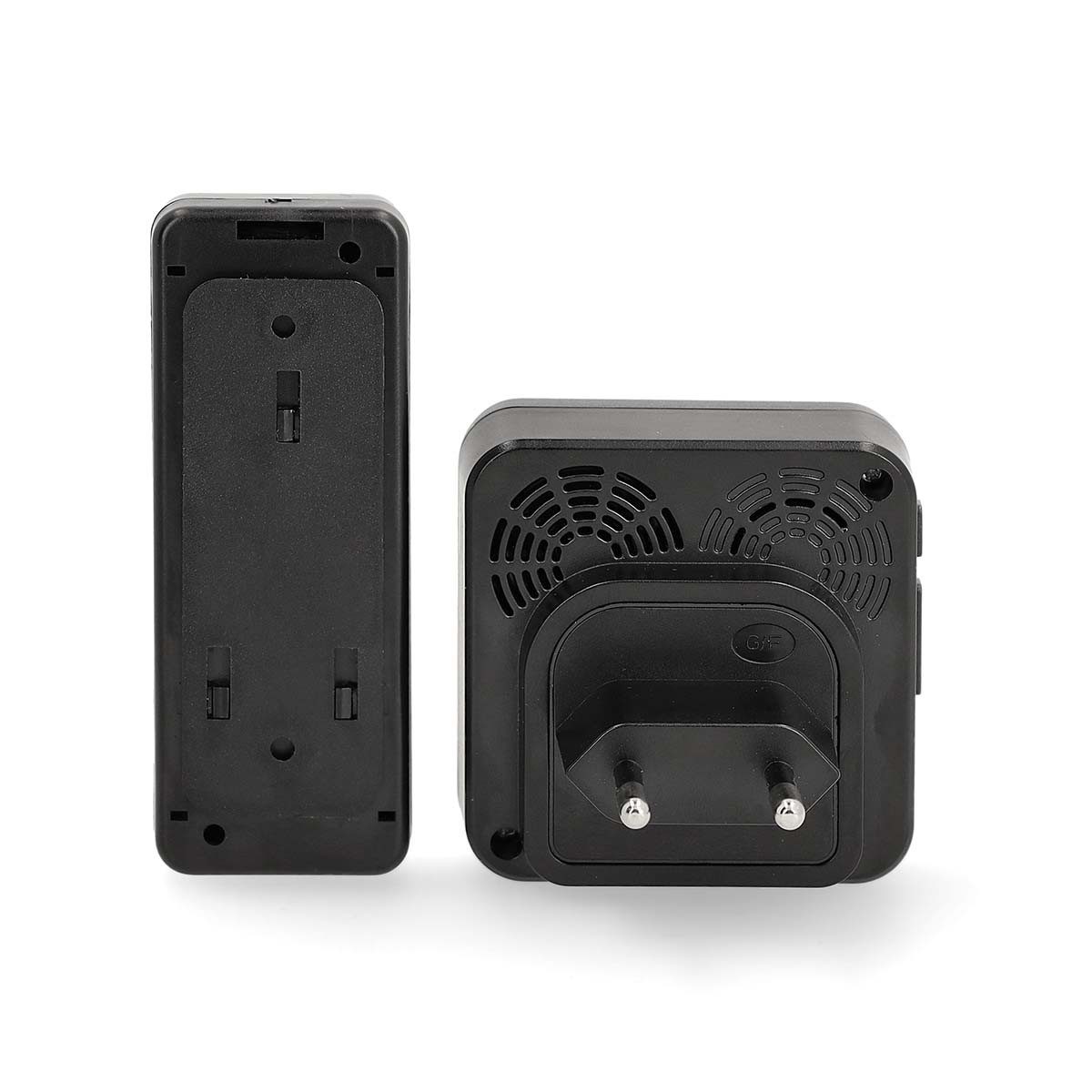 Nedis Smart Home Türklingel DOORB310BK (1-tlg., Signalreichweite 150 m, IP55, 58 Melodien, einfaches Einstecken)