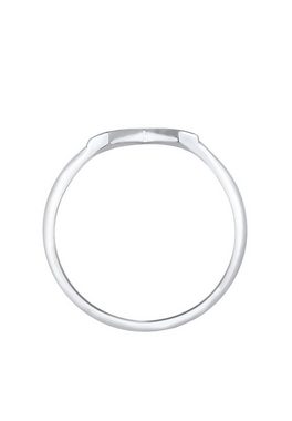 Elli Fingerring V-Form Matt Basic 925 Silber