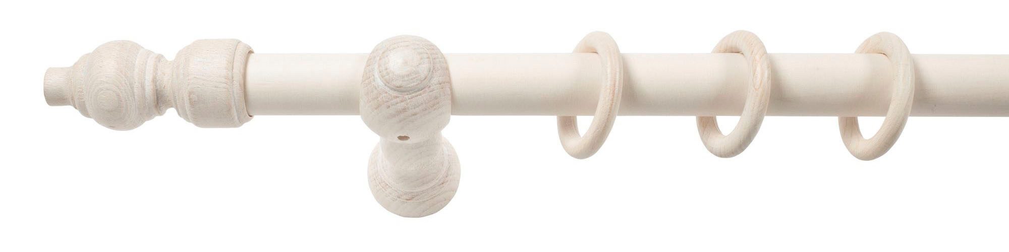 SN DECO GROUP Gardinenstange Filigrano, 1-läufig, Fixmaß, mit Bohren, verschraubt, Holzwerkstoff, 28 mm, Holz, verschiedene Längen und Farben, Komplettset