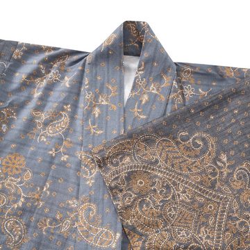 Bassetti Kimono TIVOLI, knieumspielend, Baumwolle, Gürtel, mit Allover-Paisleymuster