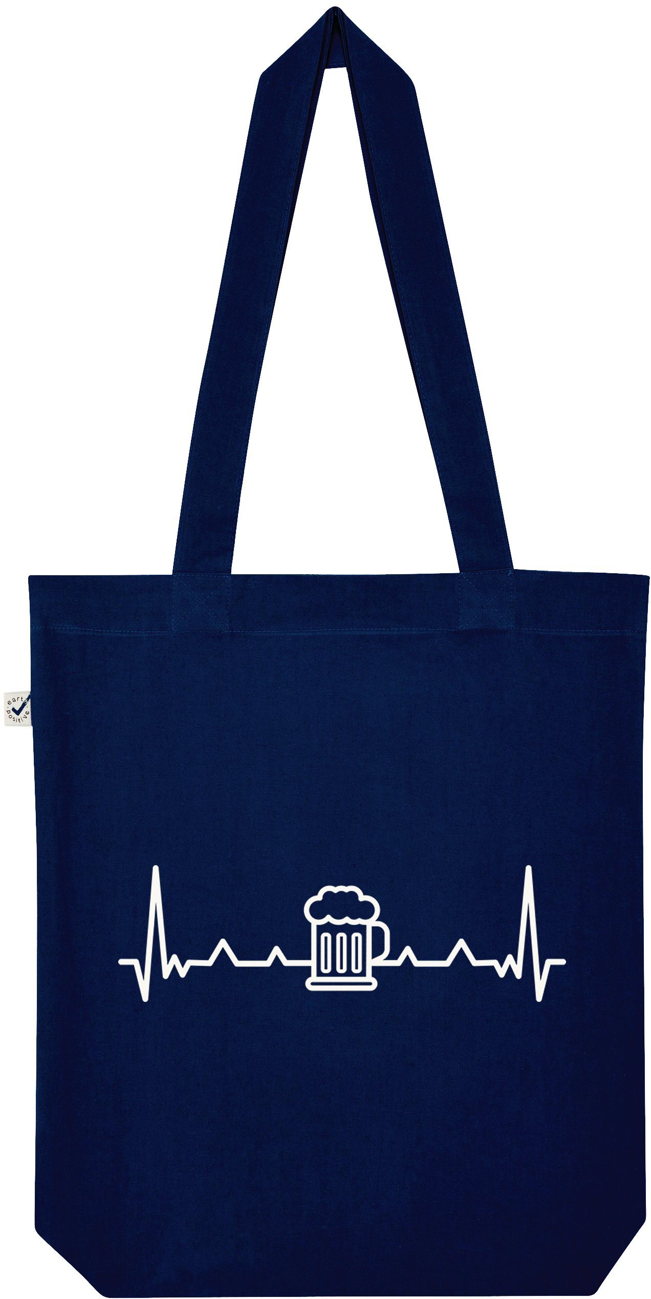 Tragetasche Heartbeat Bier Jutebeutel Tasche Lange Henkel
