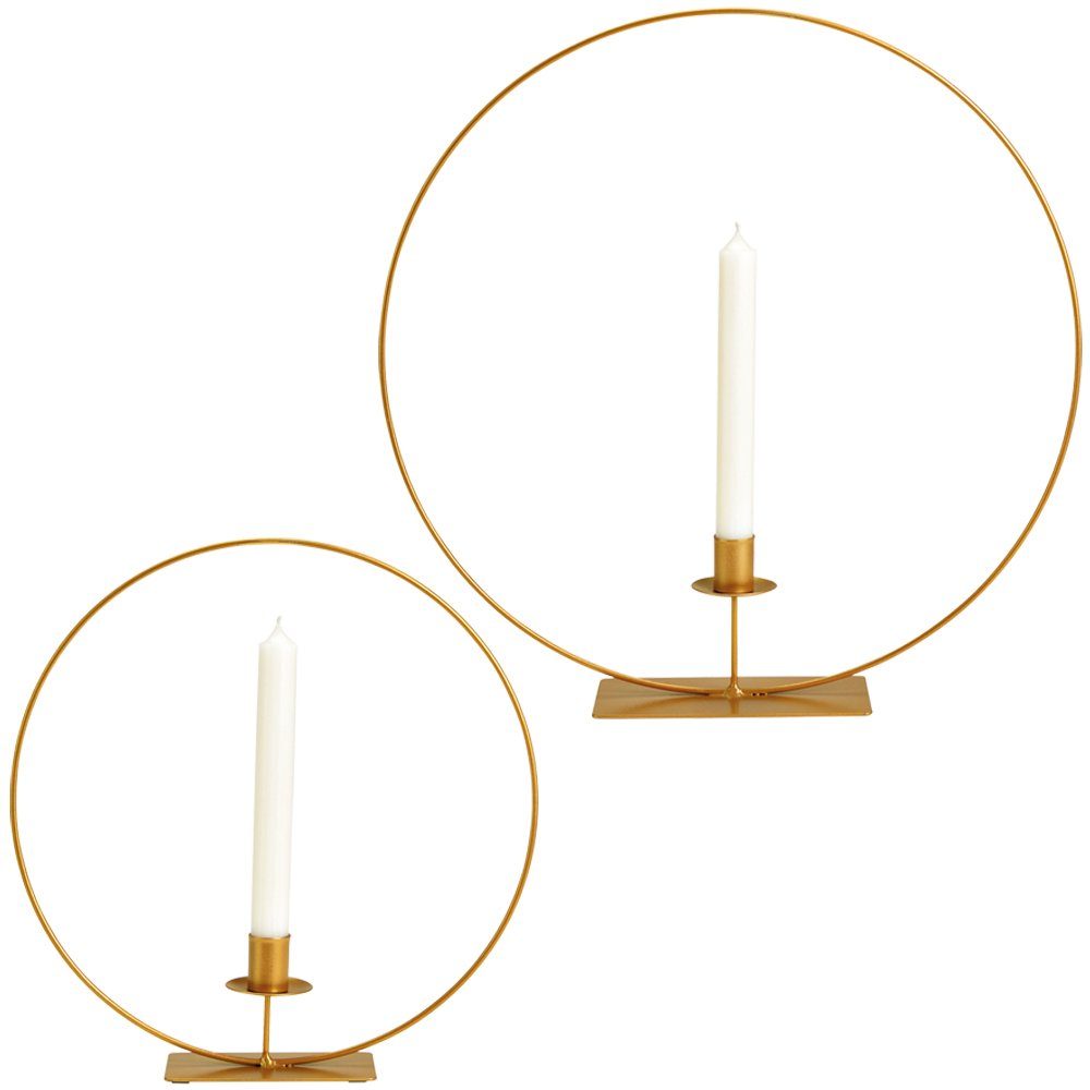 30 gold Kerzenleuchter HOBBY Kerzenhalter matches21 cm Standfuß Ring Metall & Kerzenhalter HOME