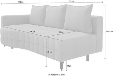 exxpo - sofa fashion Loungesofa, Schlafsofa mit Bettfunktion und Bettkasten, komfortabler Federkern