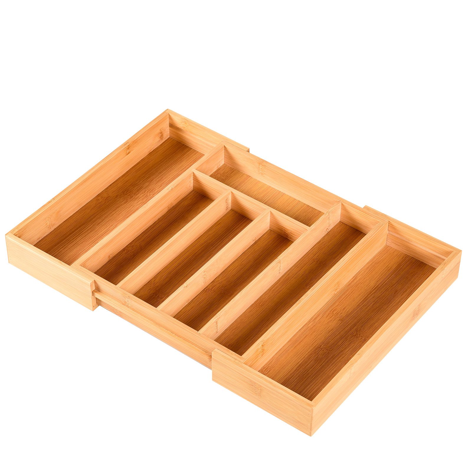 Floordirekt Besteckkasten aus Bambus Nevada, Verstellbarer und nachhaltiger Organizer, Geeignet für die meisten Schubladengrößen